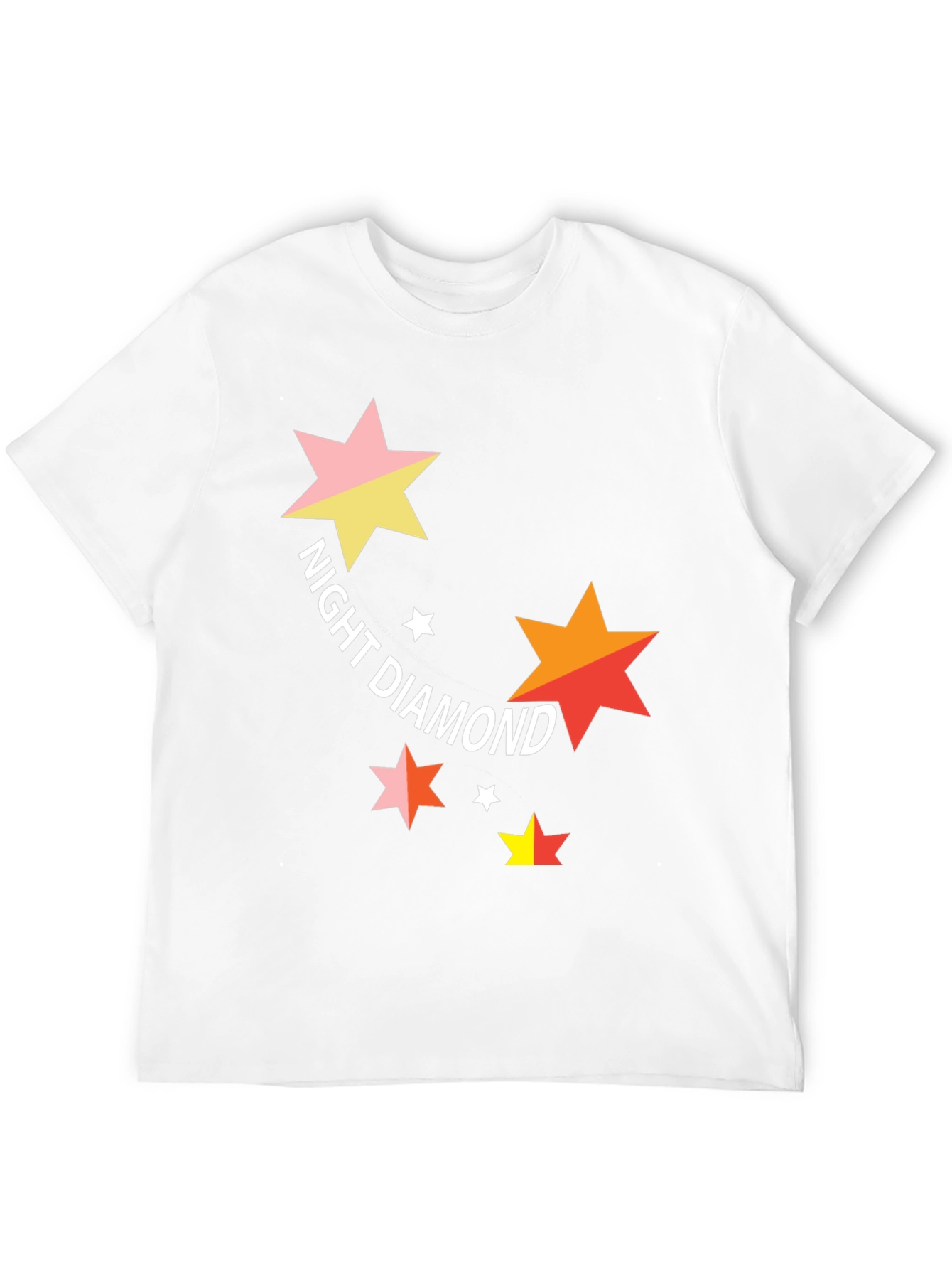Night Diamond Star Graphic Black T-Shirt