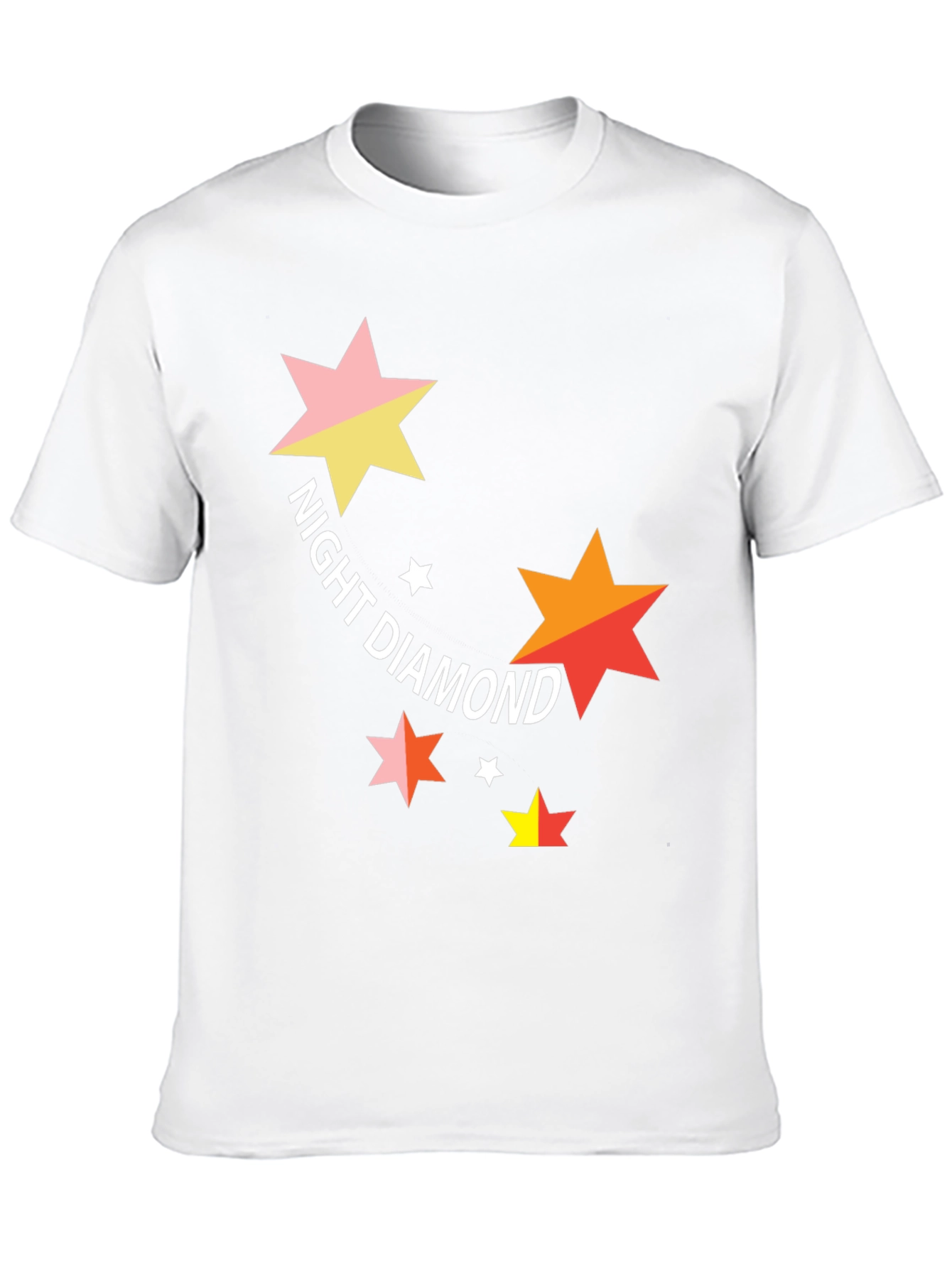 Night Diamond Star Graphic Black T-Shirt