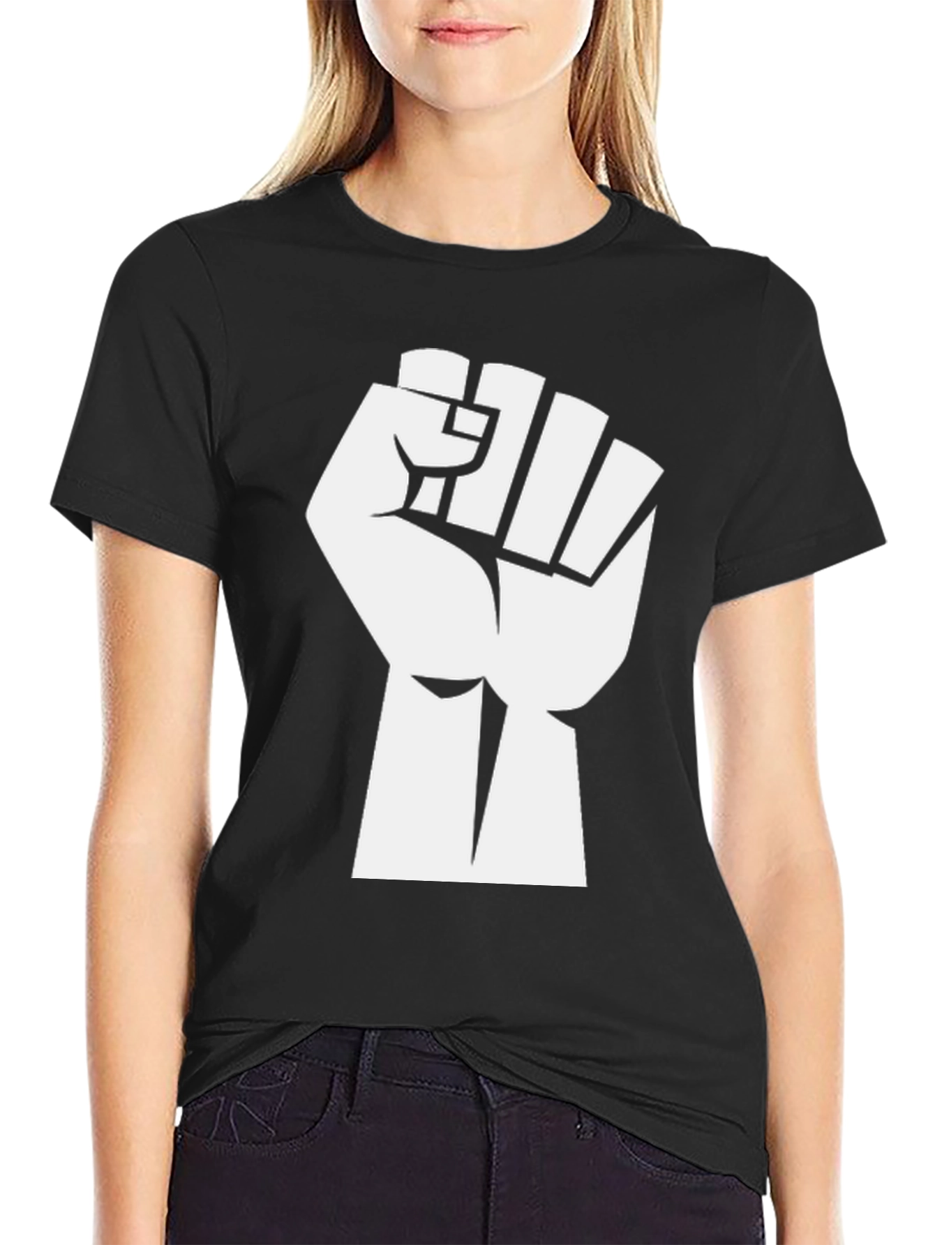 Empowered Fist Graphic Tee - Black