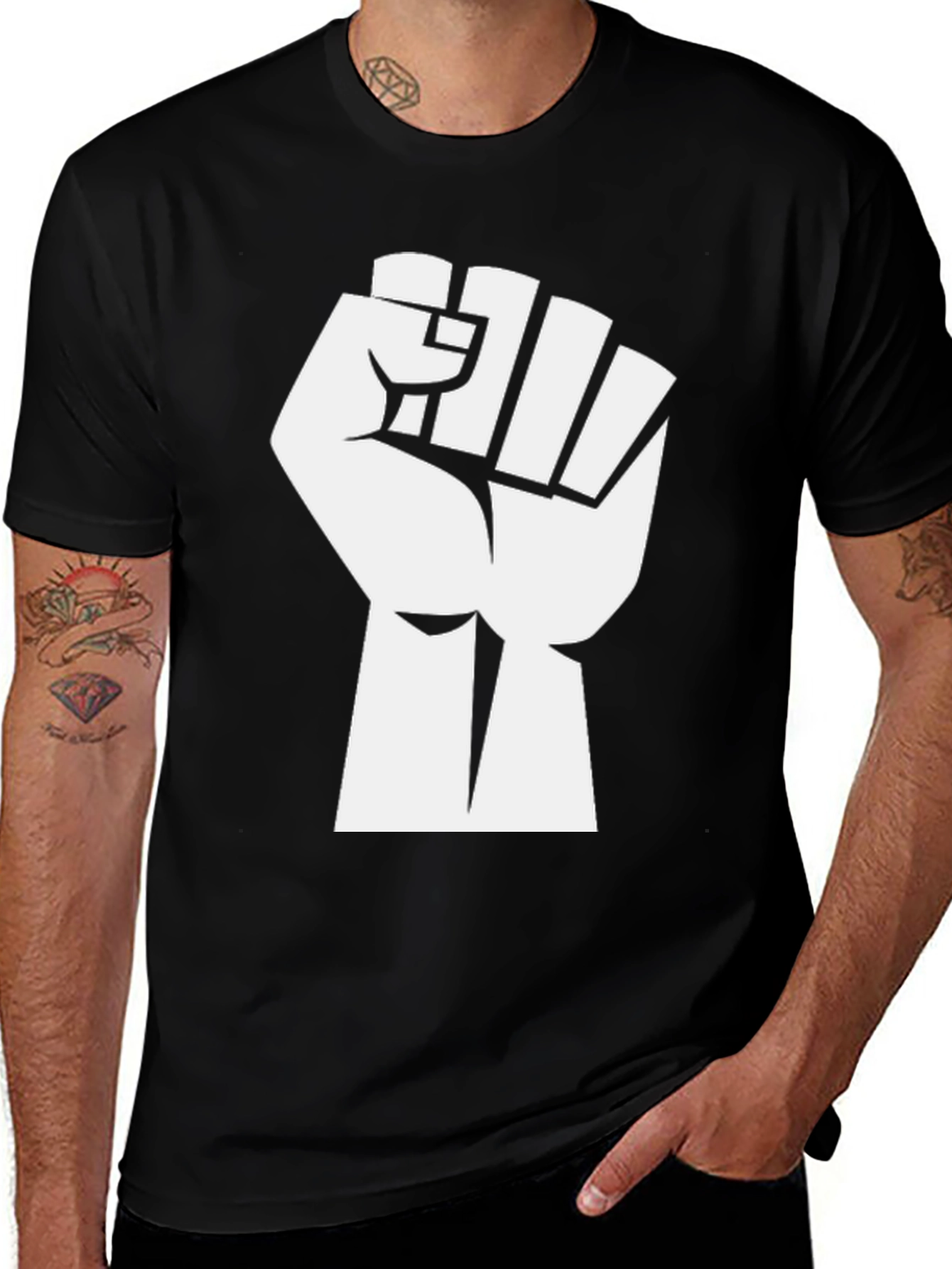 Empowered Fist Graphic Tee - Black