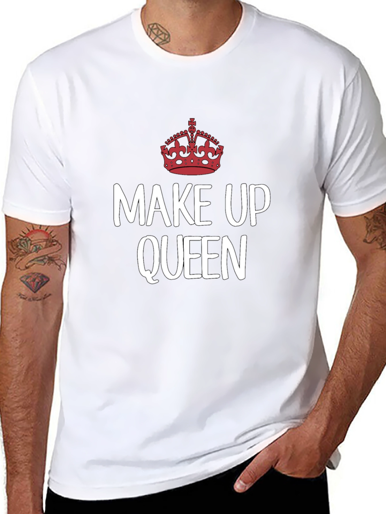 Make Up Queen T-Shirt - Crown Graphic Tee