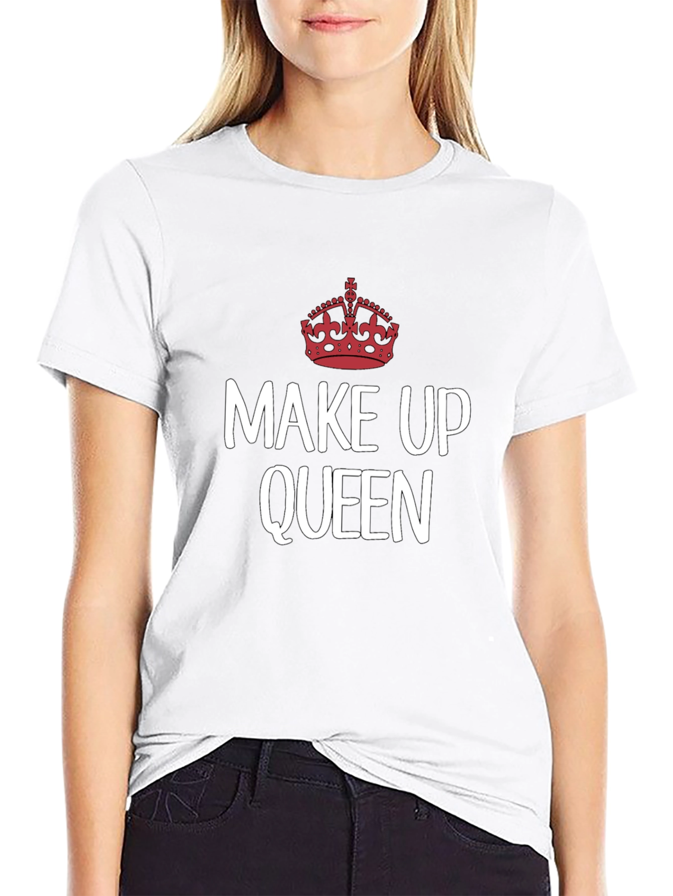 Make Up Queen T-Shirt - Crown Graphic Tee