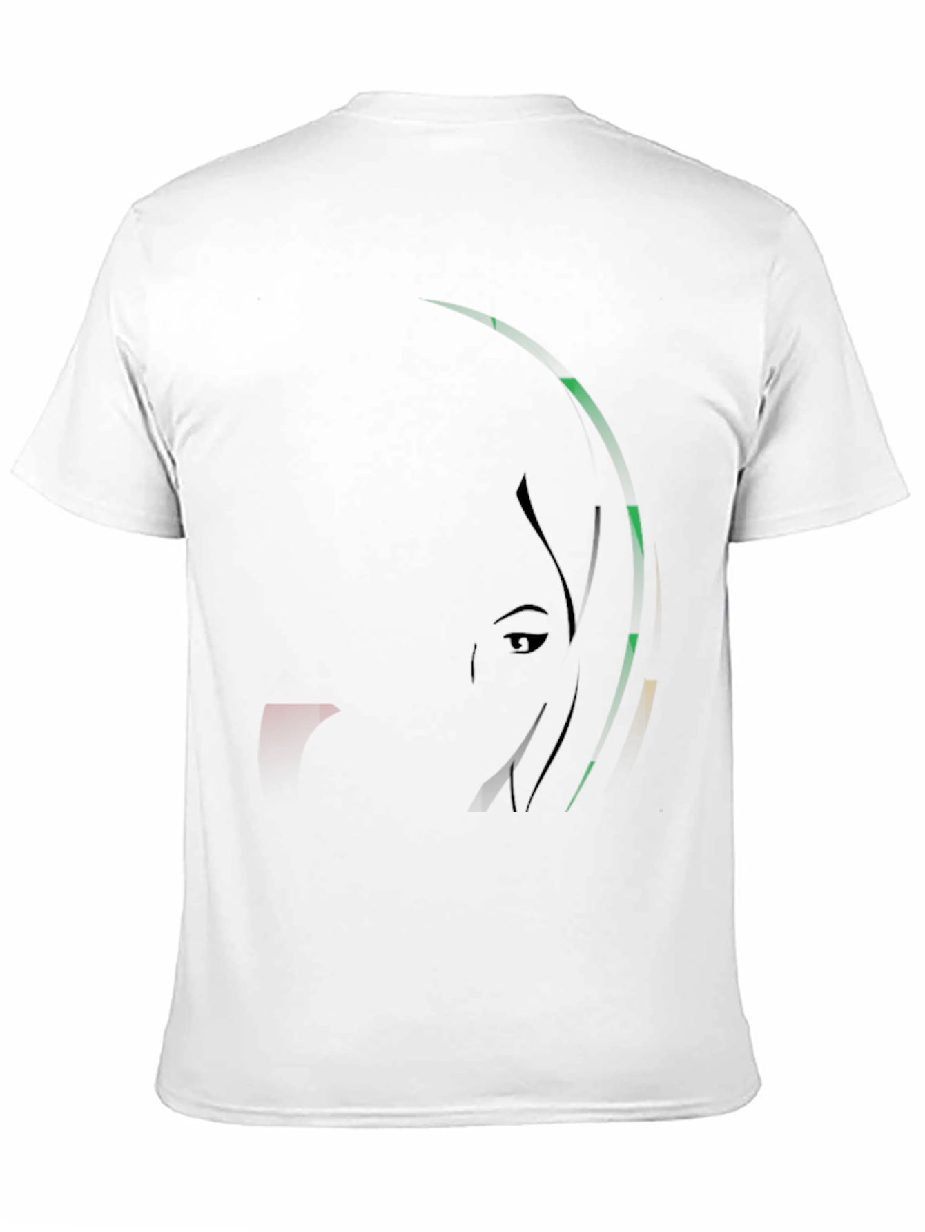 Abstract Portrait Graphic Print Black T-Shirt