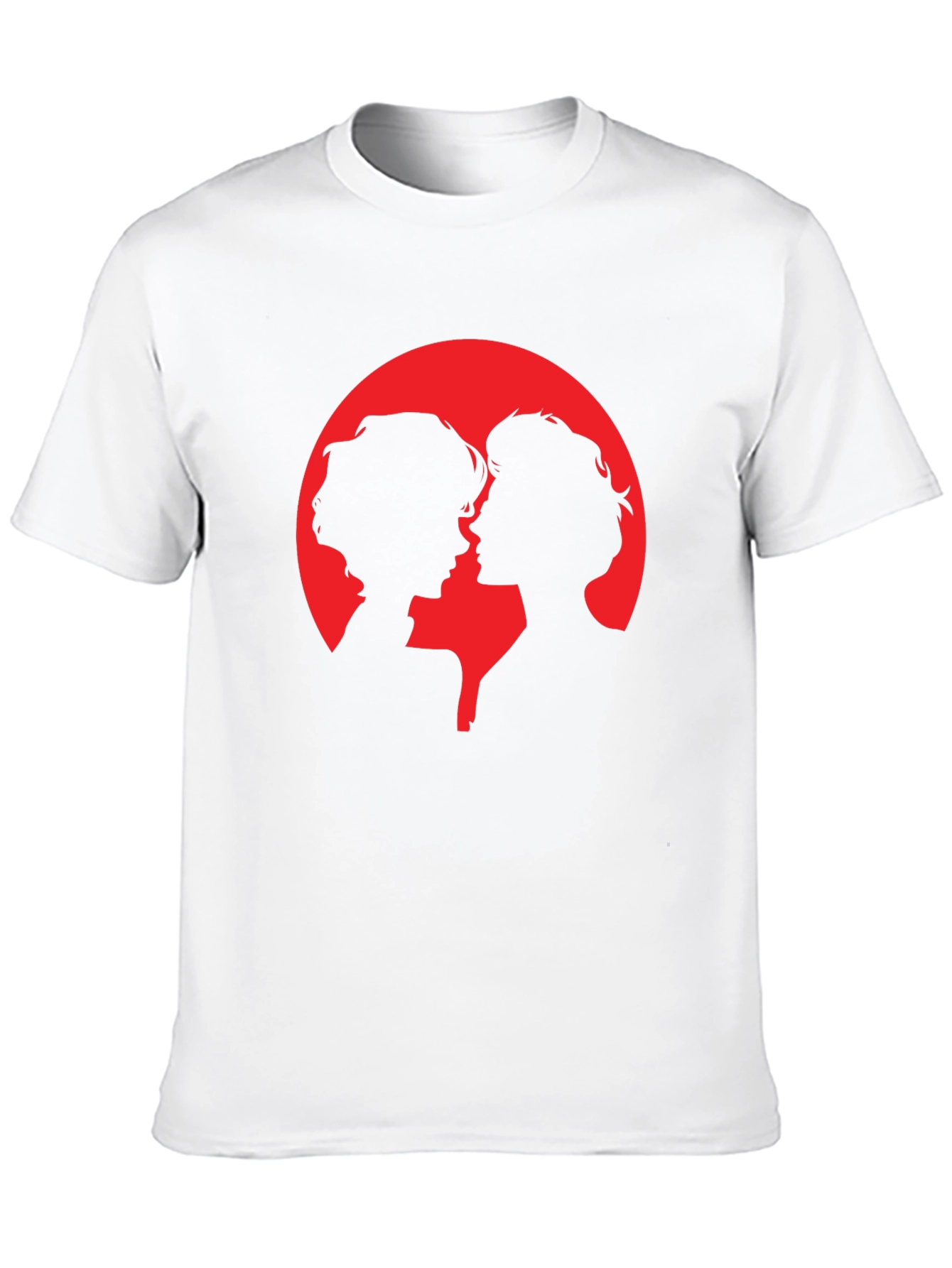 Silhouette Couple Graphic Tee - Black