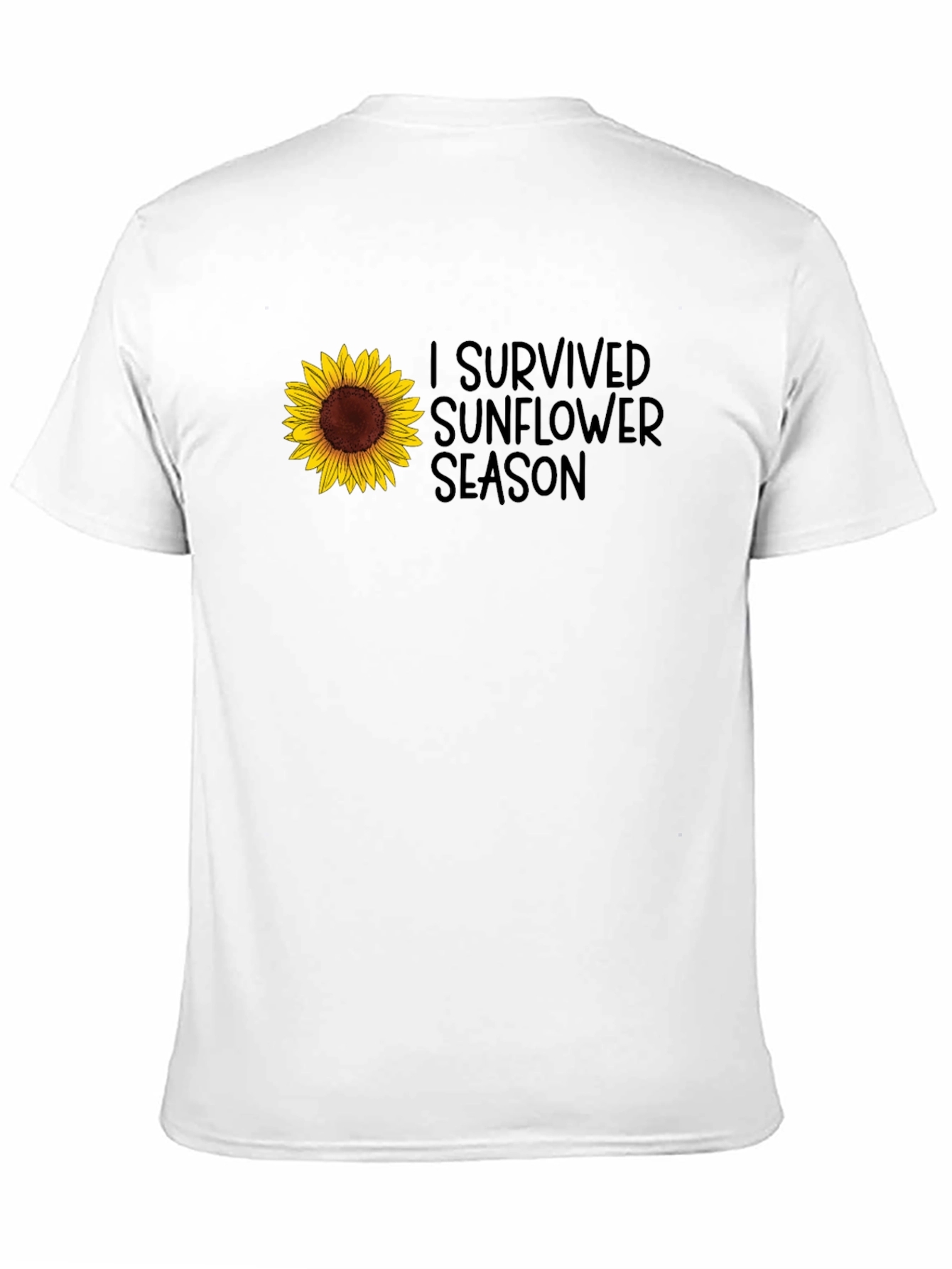 I Survived Sunflower Season Black T-Shirt
