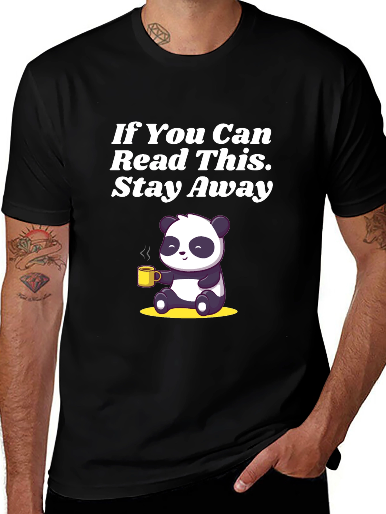 Stay Away Panda T-Shirt - Graphic Tee