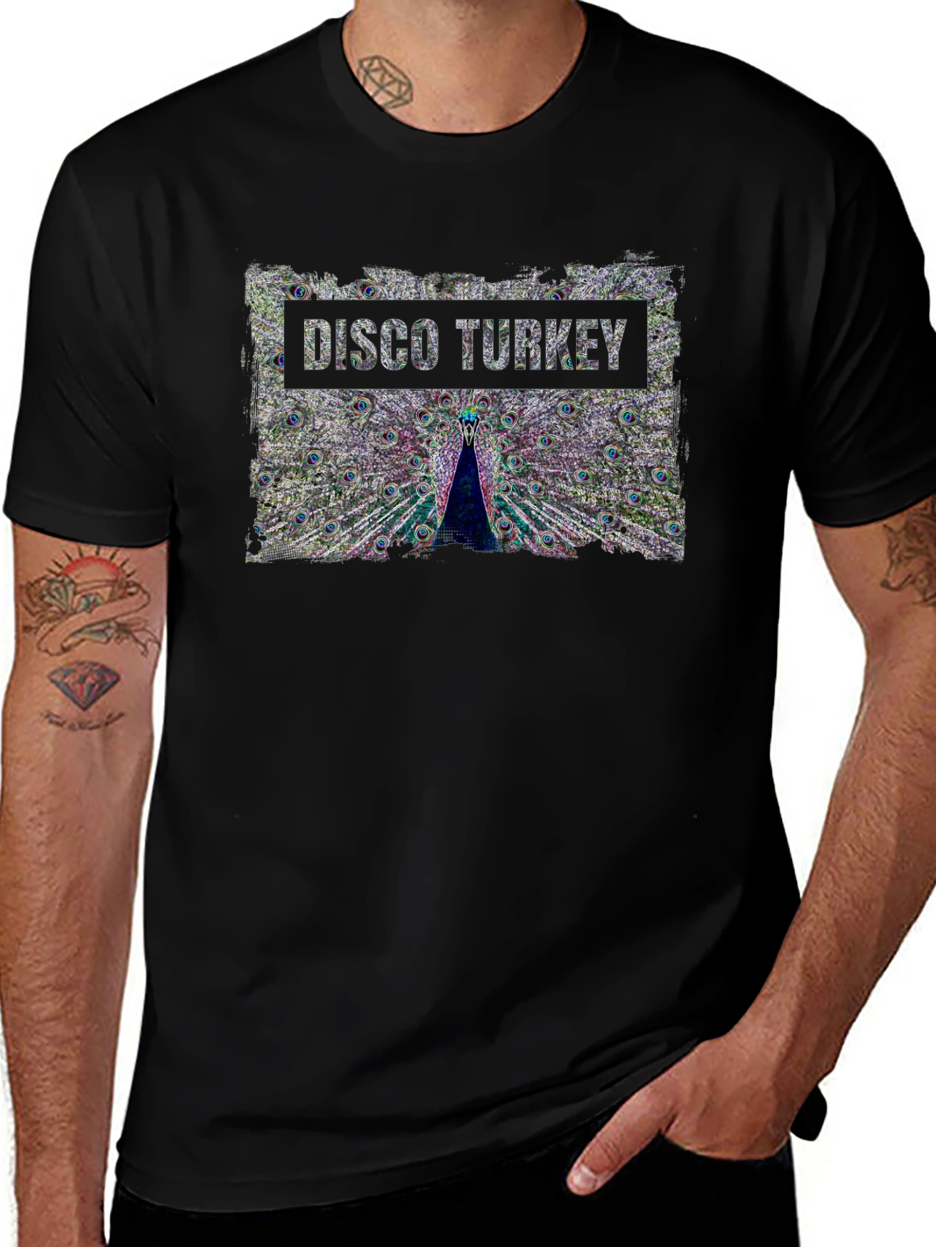 Disco Turkey Graphic Tee - Unique Design