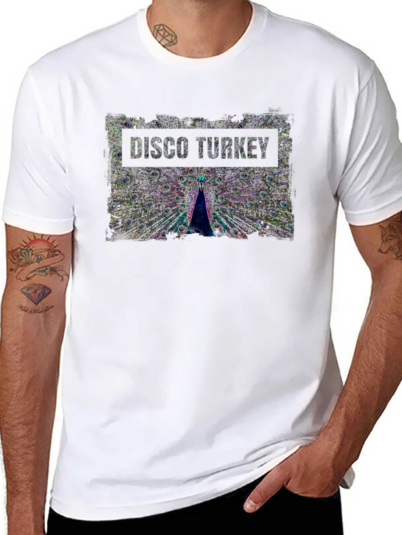 Disco Turkey Graphic Tee - Unique Design