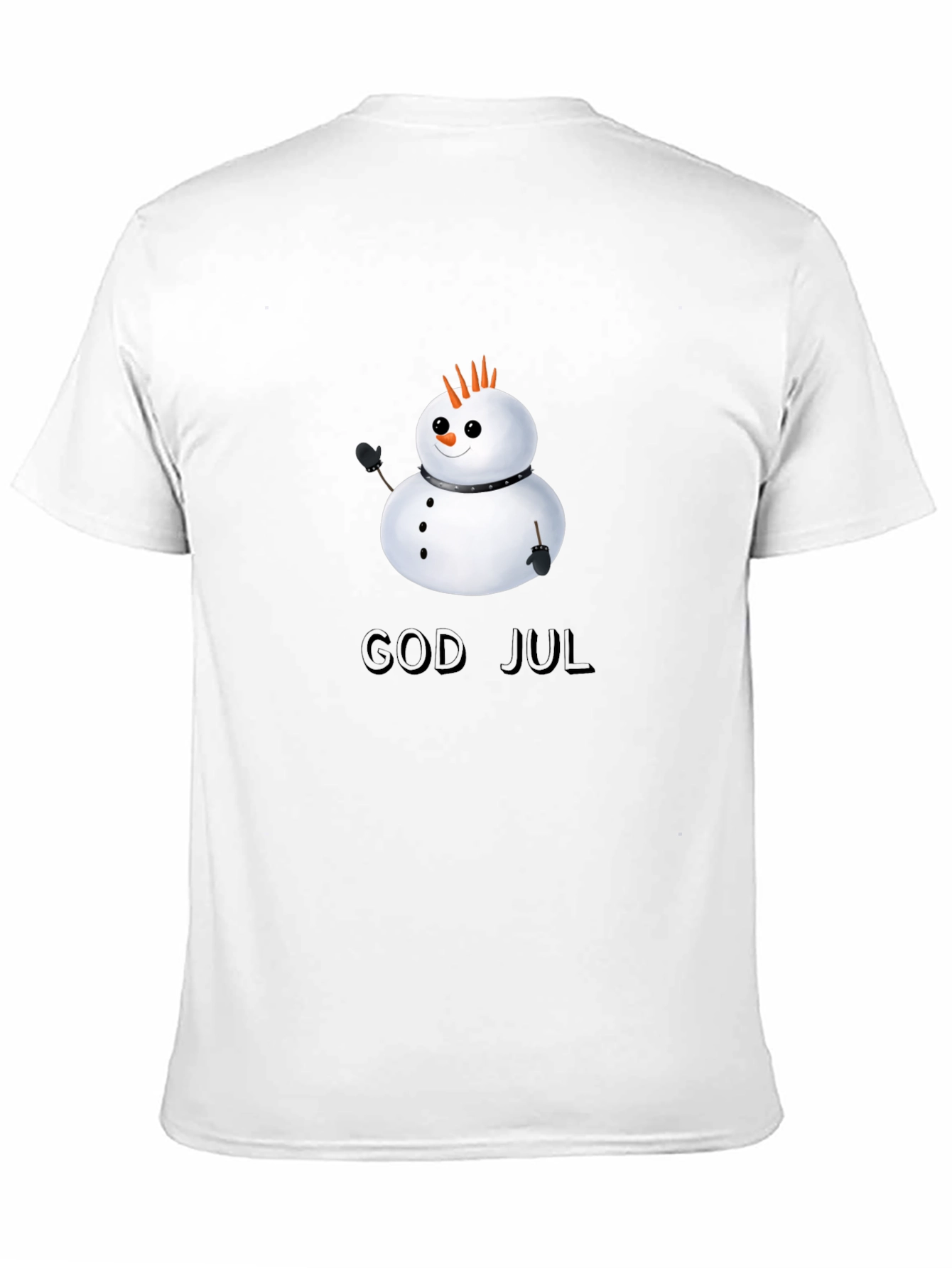 God Jul Snowman T-Shirt - Holiday Festive Style