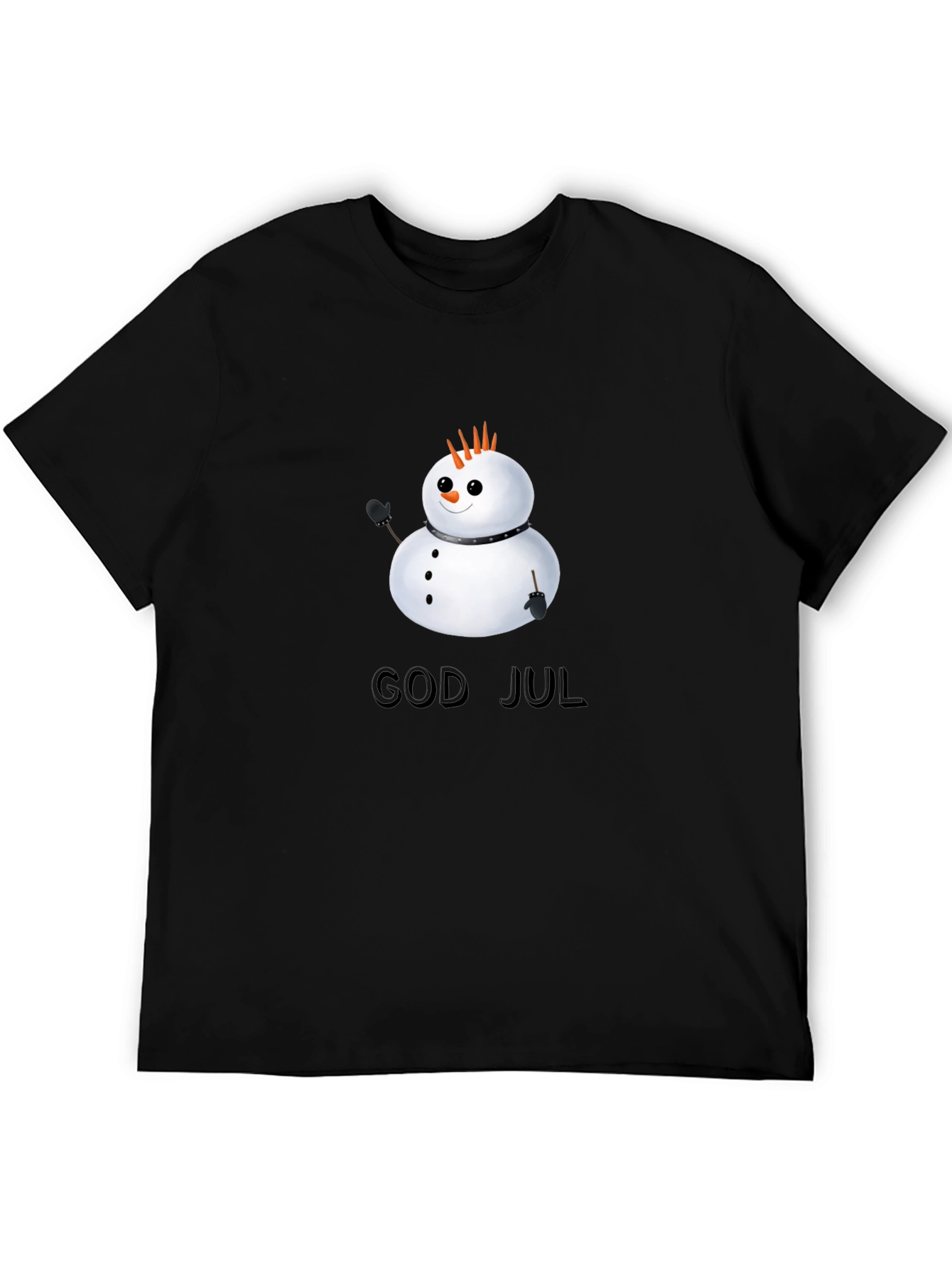 God Jul Snowman T-Shirt - Holiday Festive Style