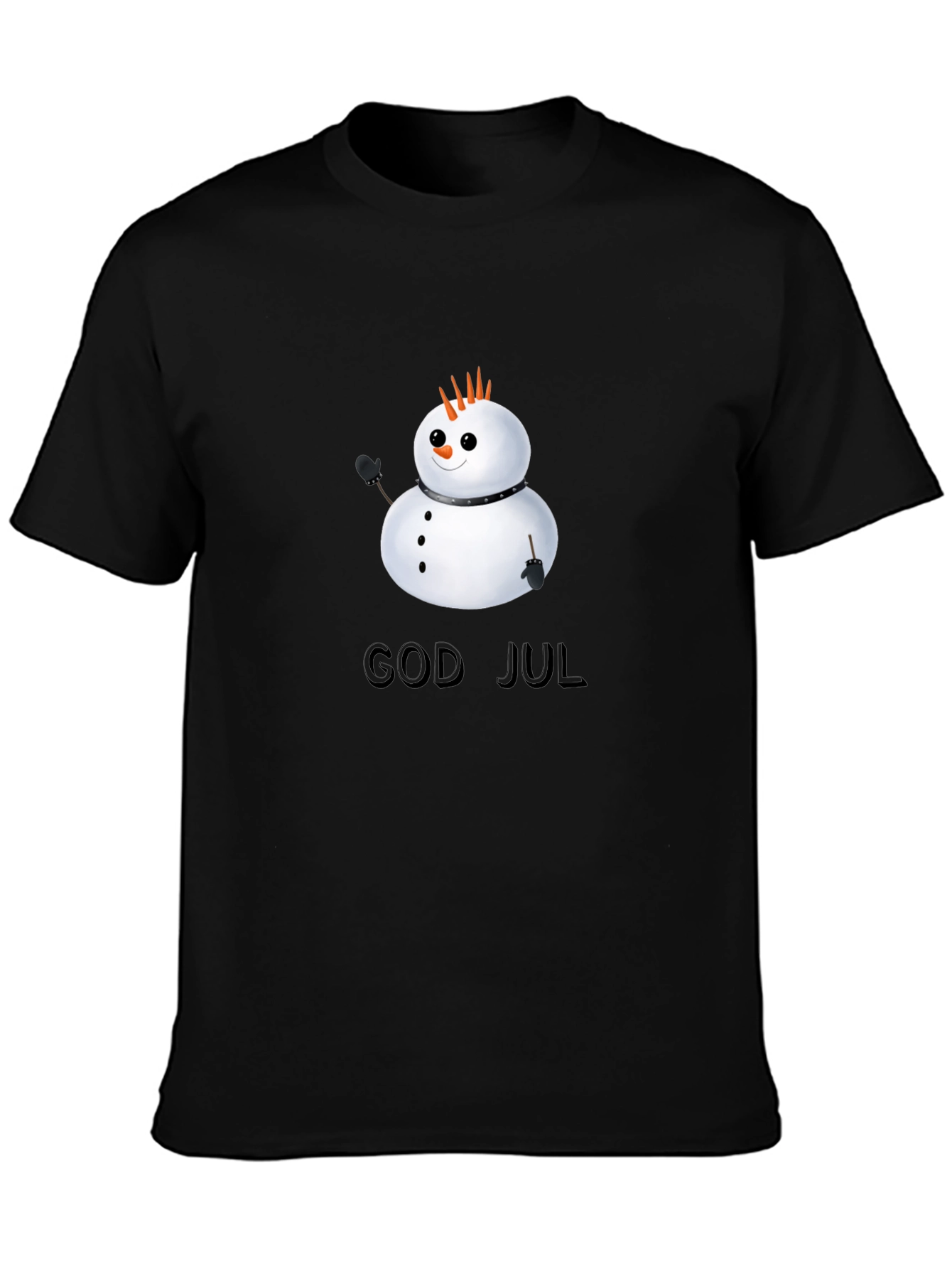God Jul Snowman T-Shirt - Holiday Festive Style
