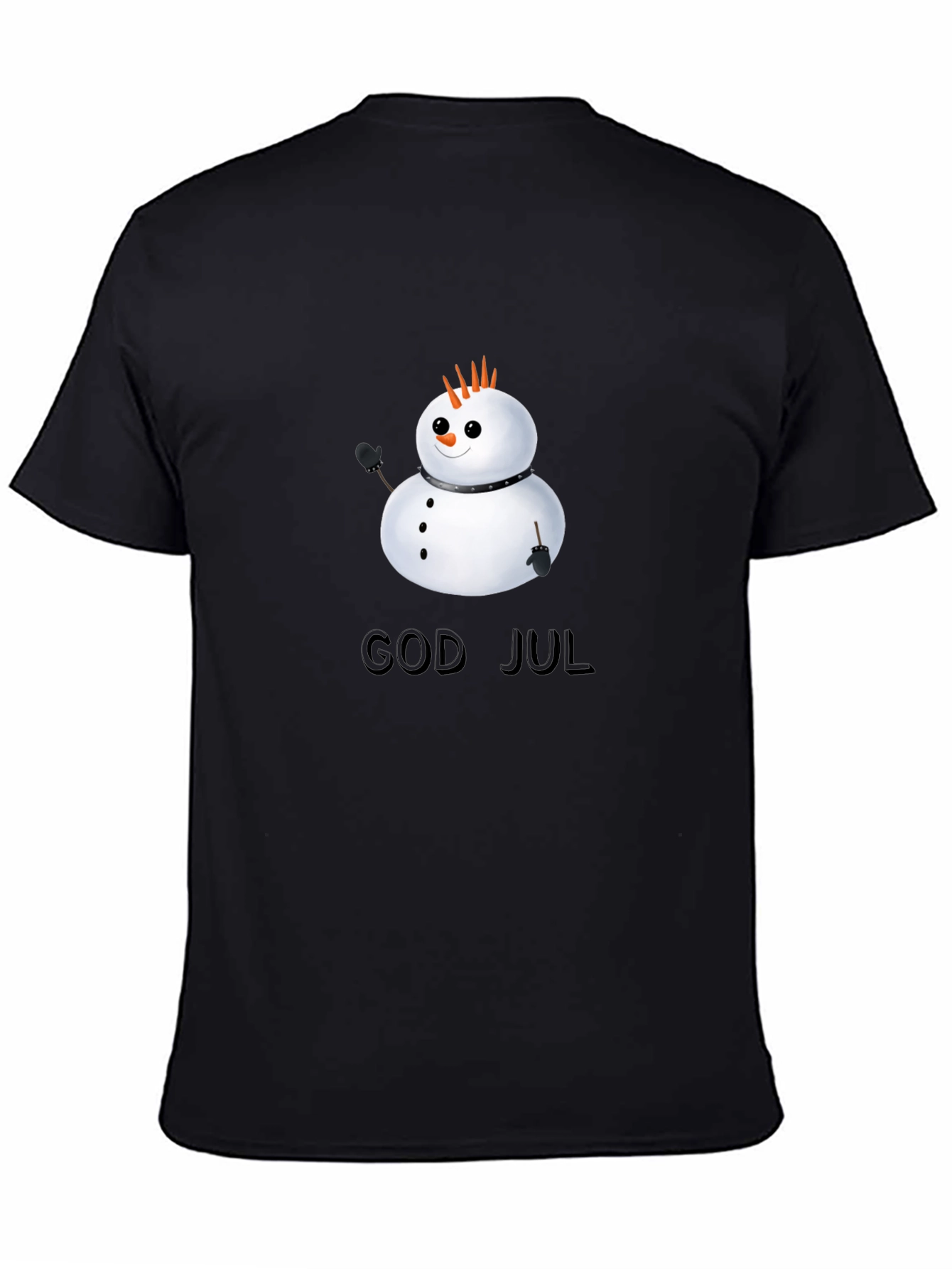 God Jul Snowman T-Shirt - Holiday Festive Style
