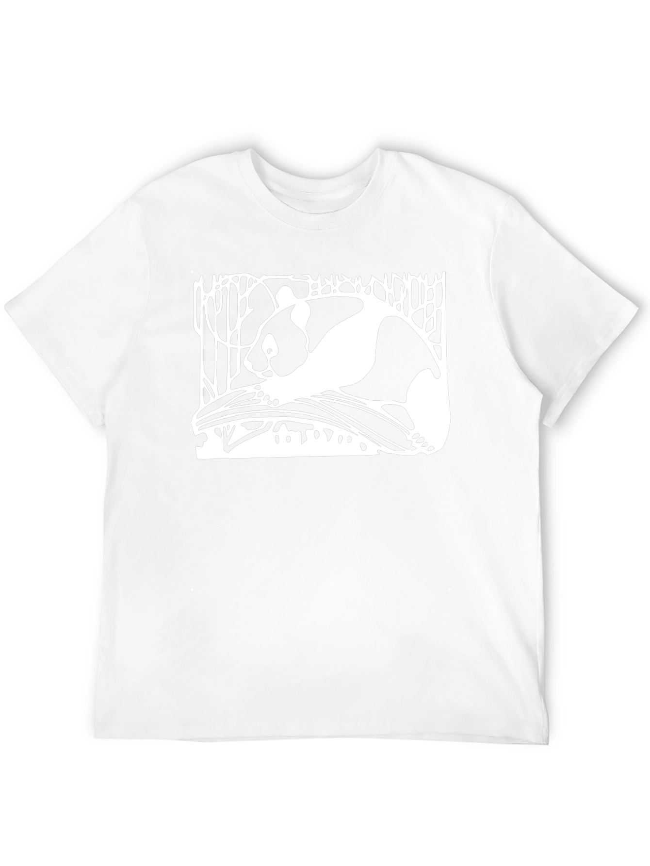 Panda Graphic Print Black T-Shirt
