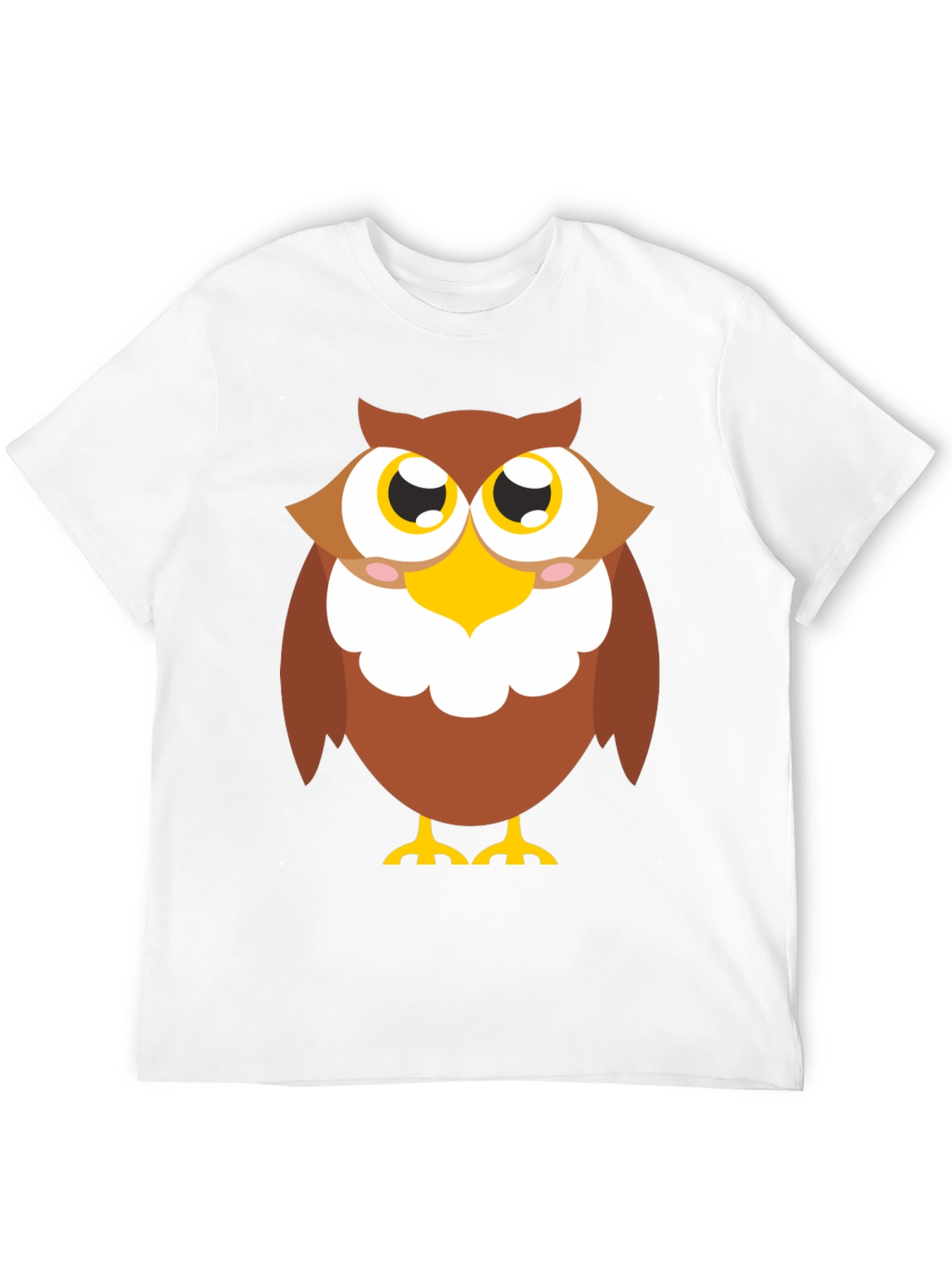 Owl Graphic Tee - Black Cotton Blend Casual Shirt