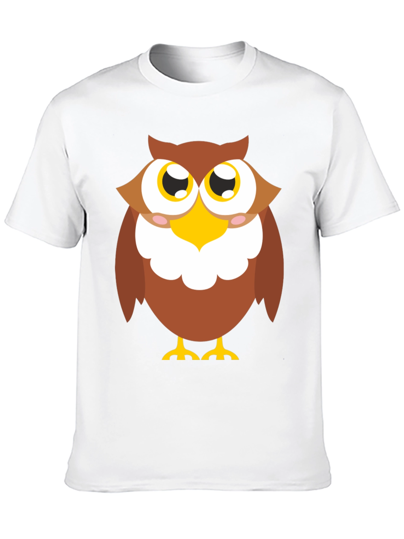 Owl Graphic Tee - Black Cotton Blend Casual Shirt