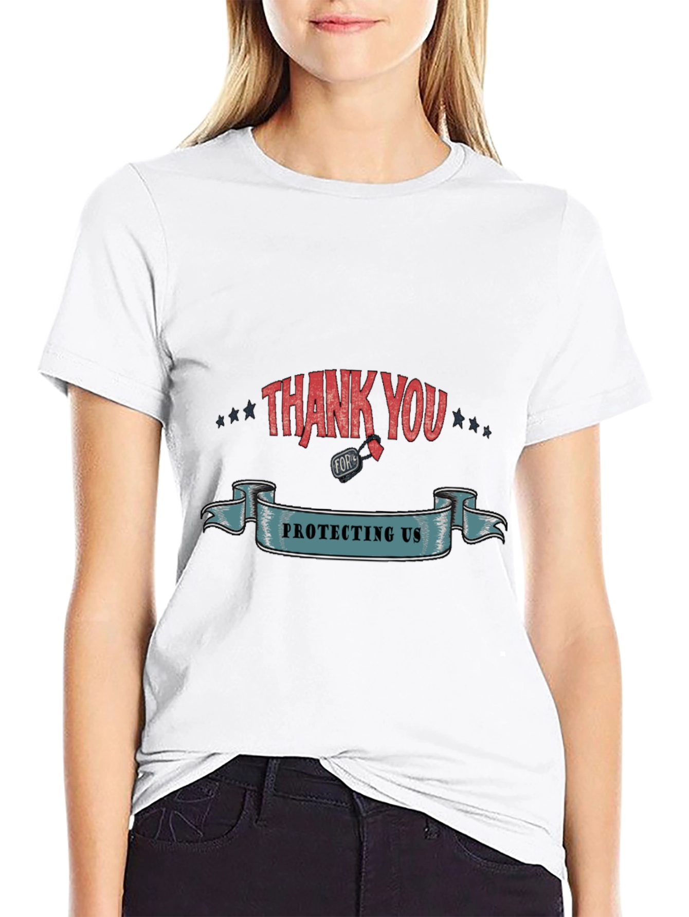 Thank You For Protecting Us Graphic T-Shirt