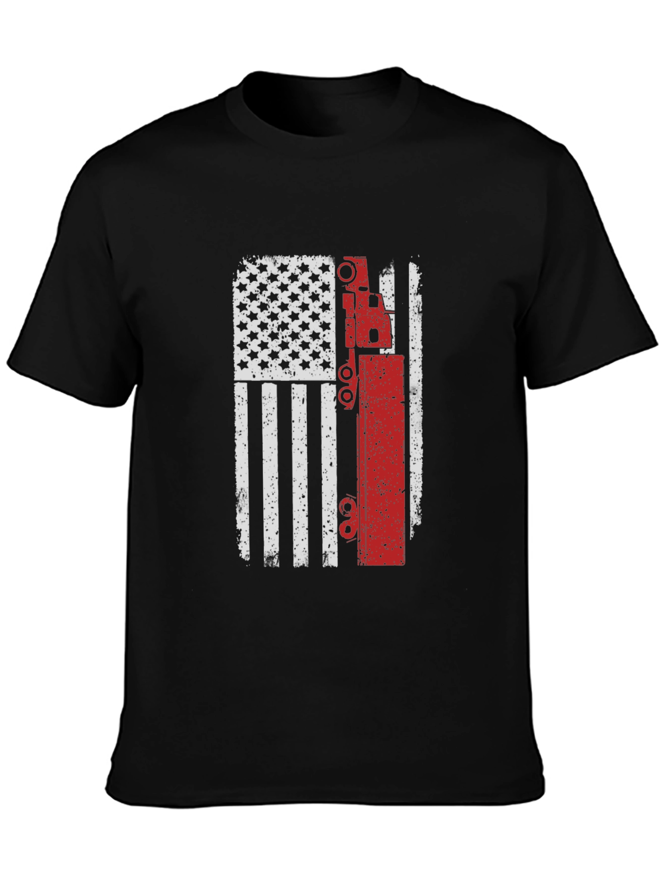 American Flag Crane Operator T-Shirt