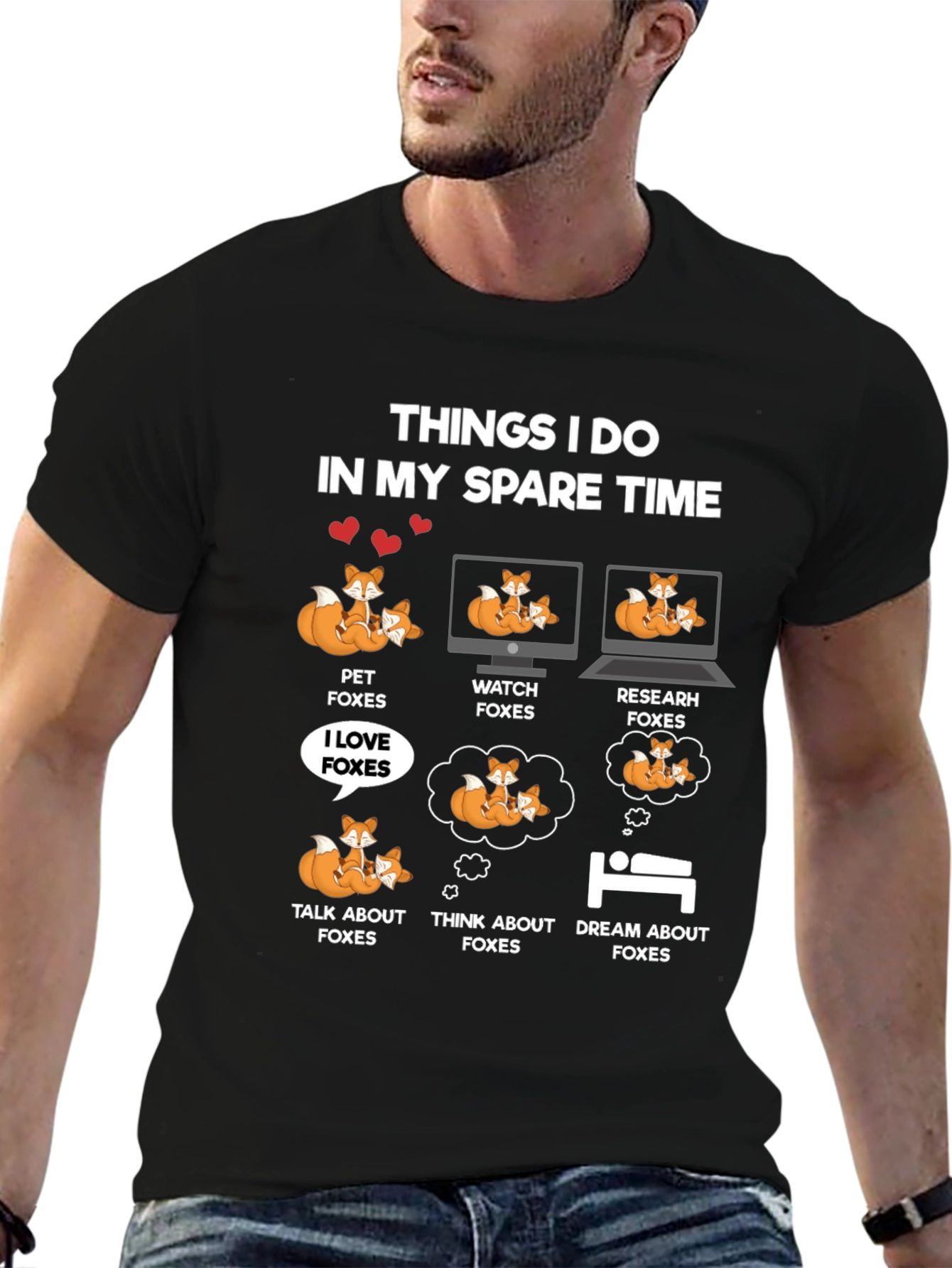 Funny Fox Lover T-Shirt - Spare Time Activities