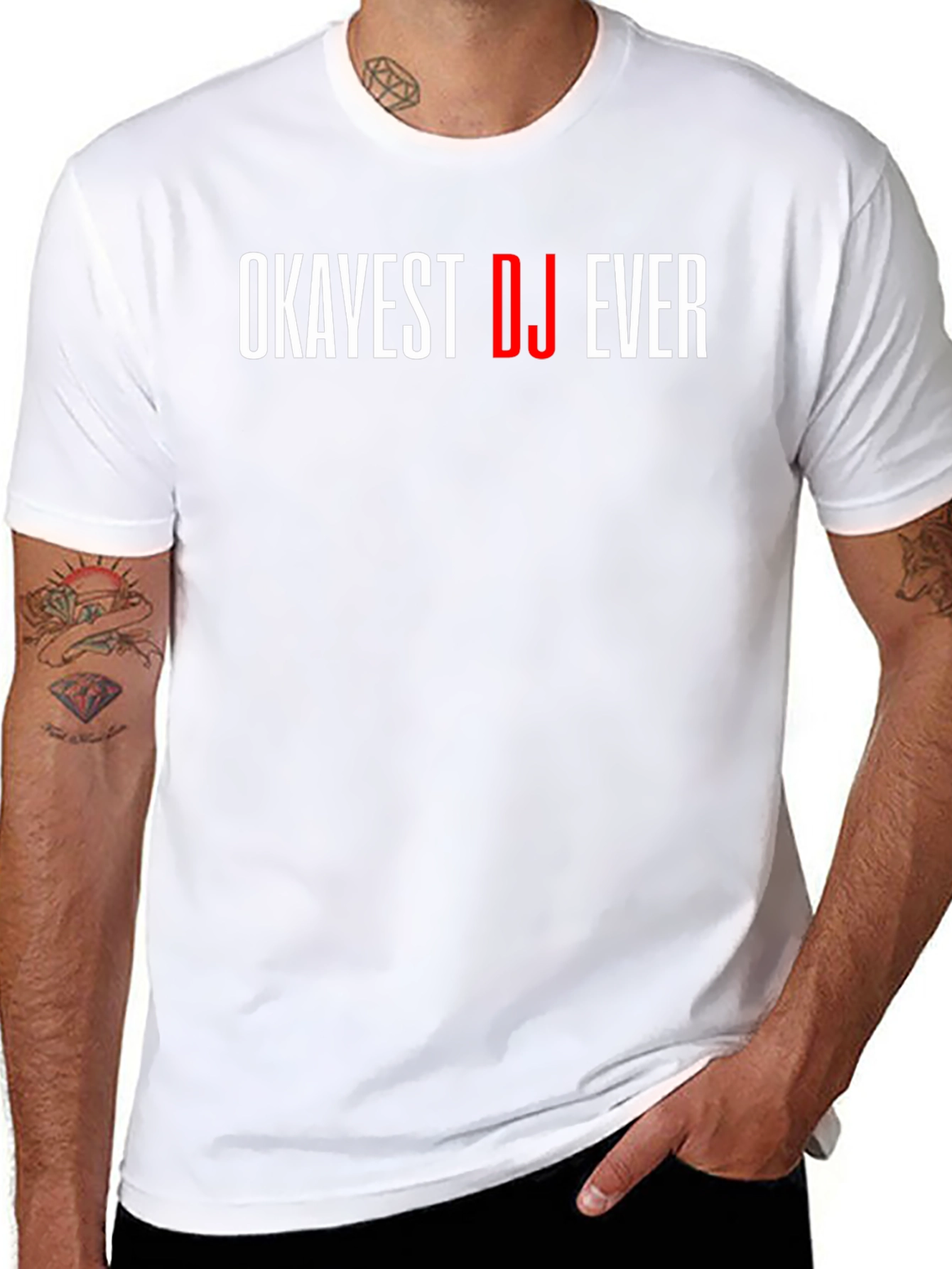 Okayest DJ Ever Graphic Tee - Black