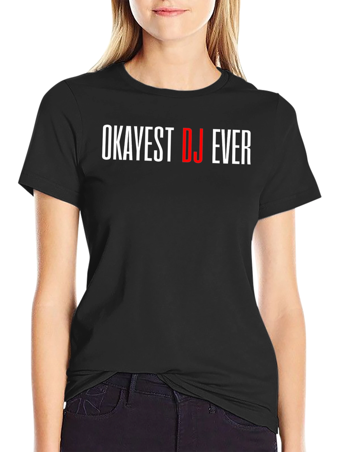 Okayest DJ Ever Graphic Tee - Black