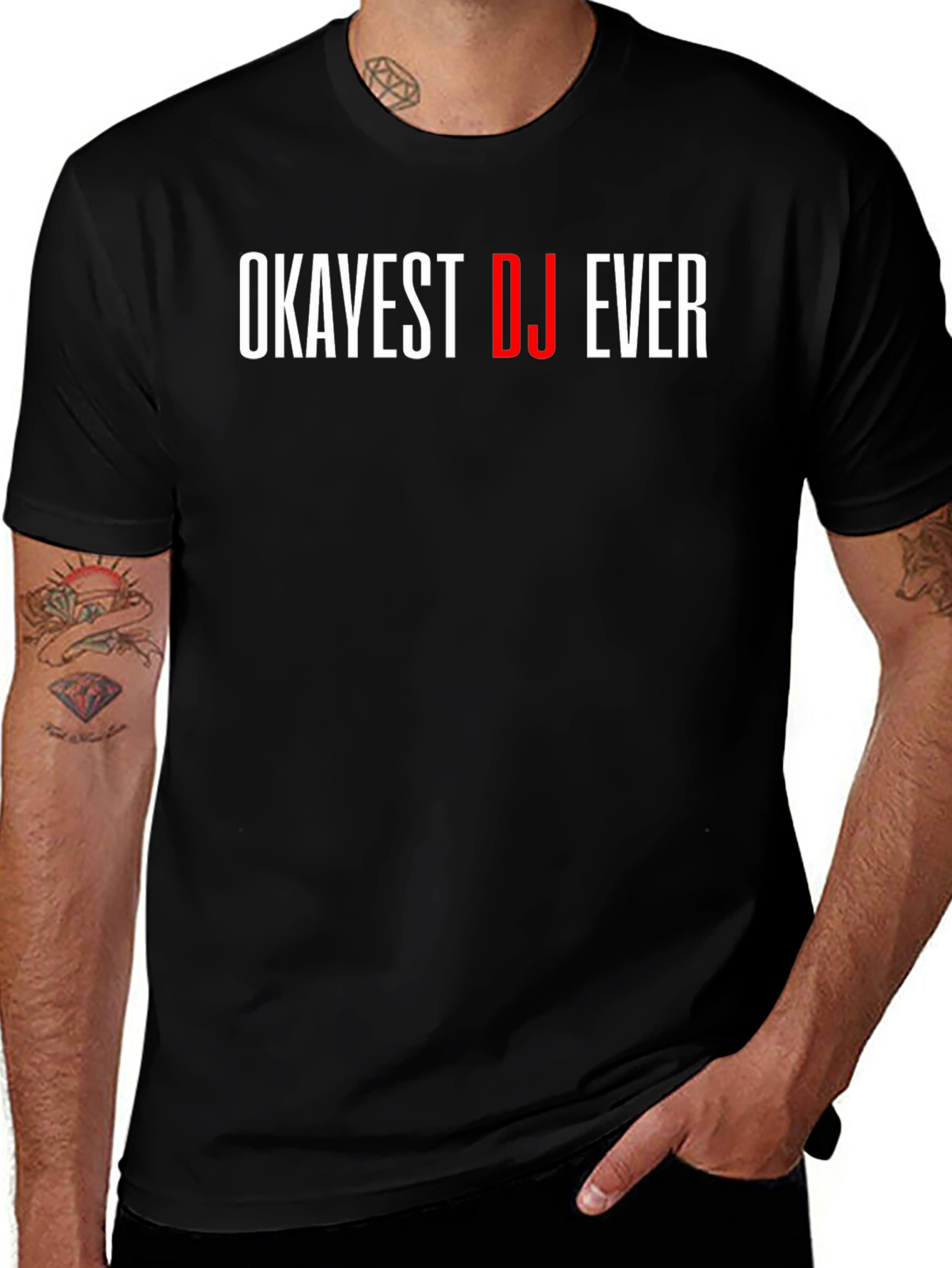 Okayest DJ Ever Graphic Tee - Black