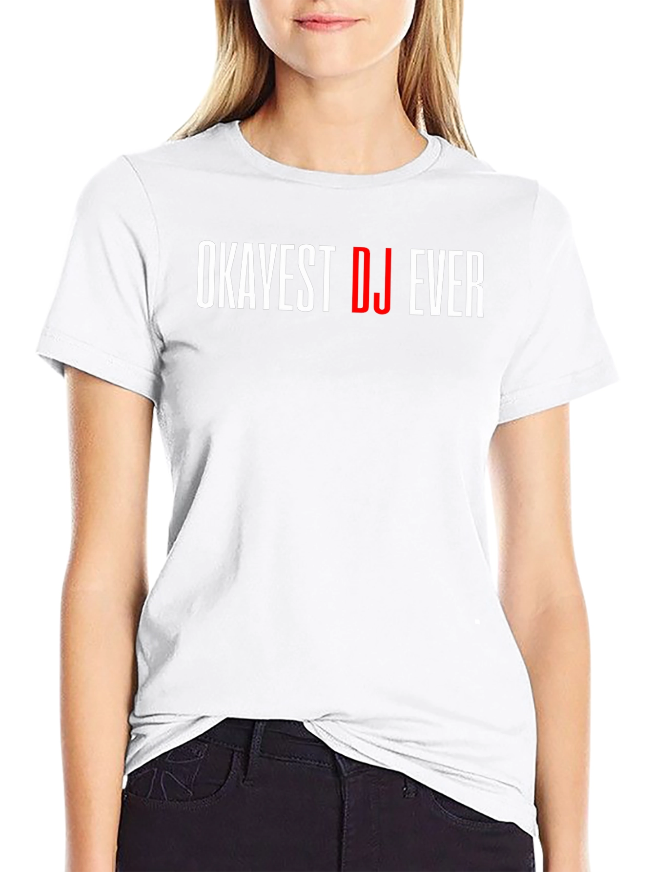 Okayest DJ Ever Graphic Tee - Black