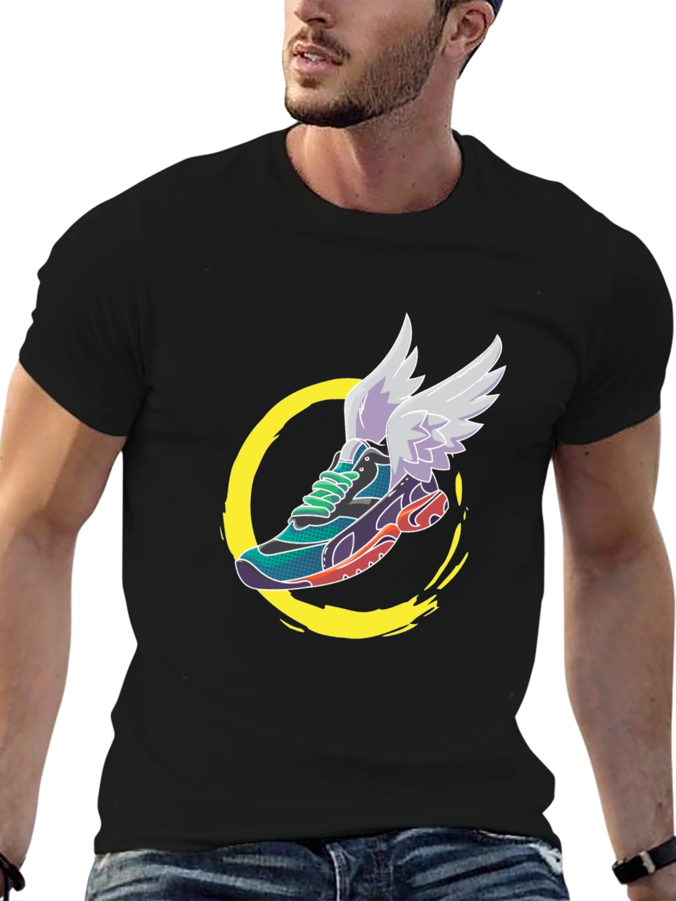 Winged Shoe Graphic T-Shirt