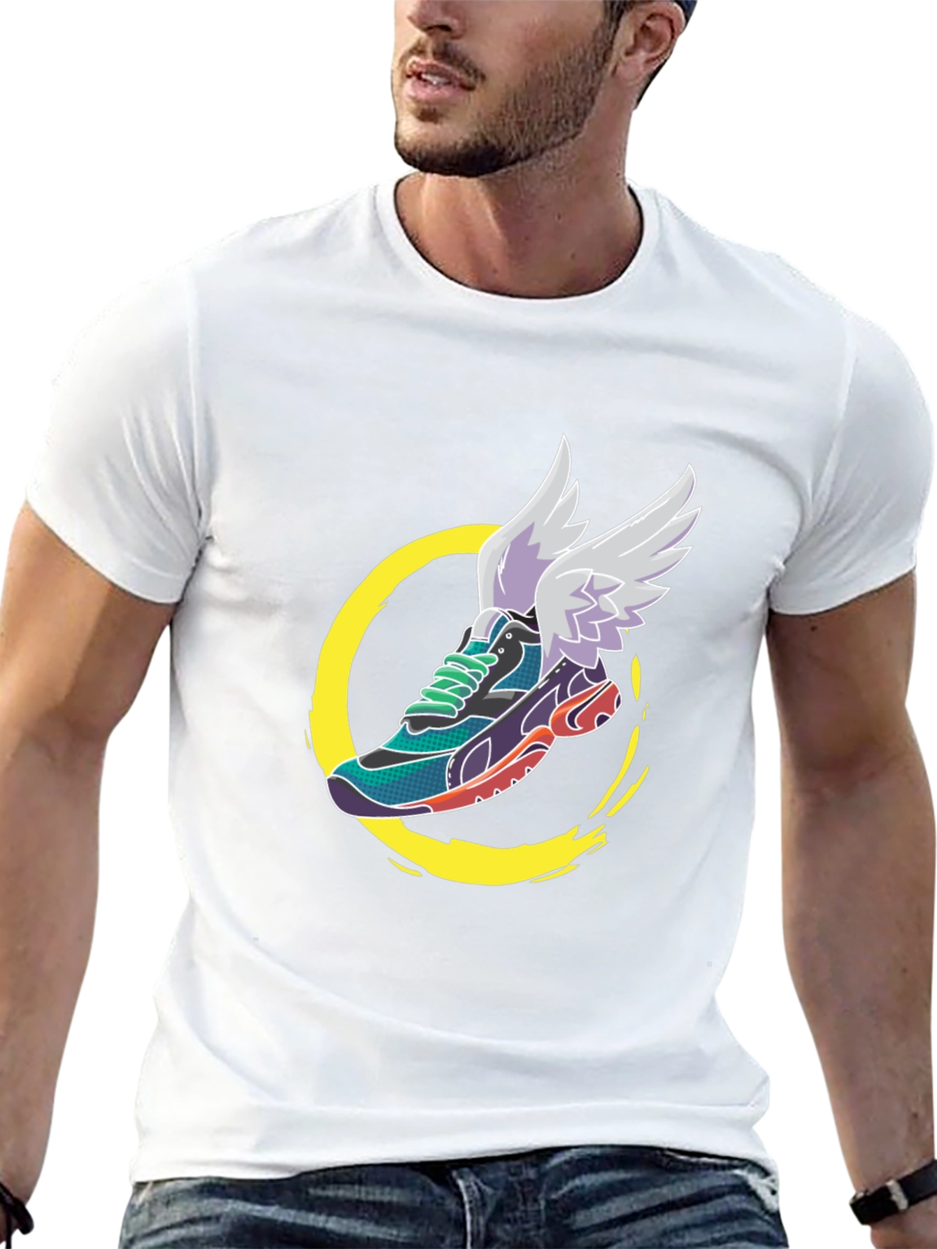 Winged Shoe Graphic T-Shirt