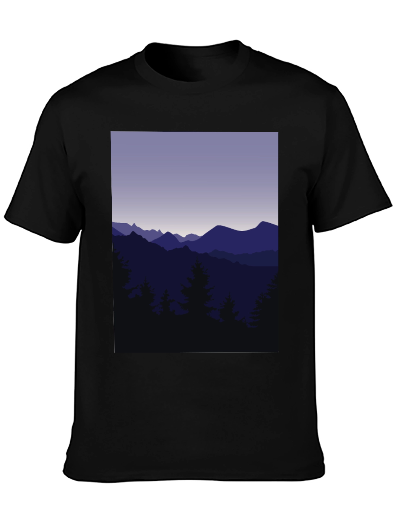 Mountain Range Graphic Tee - Black