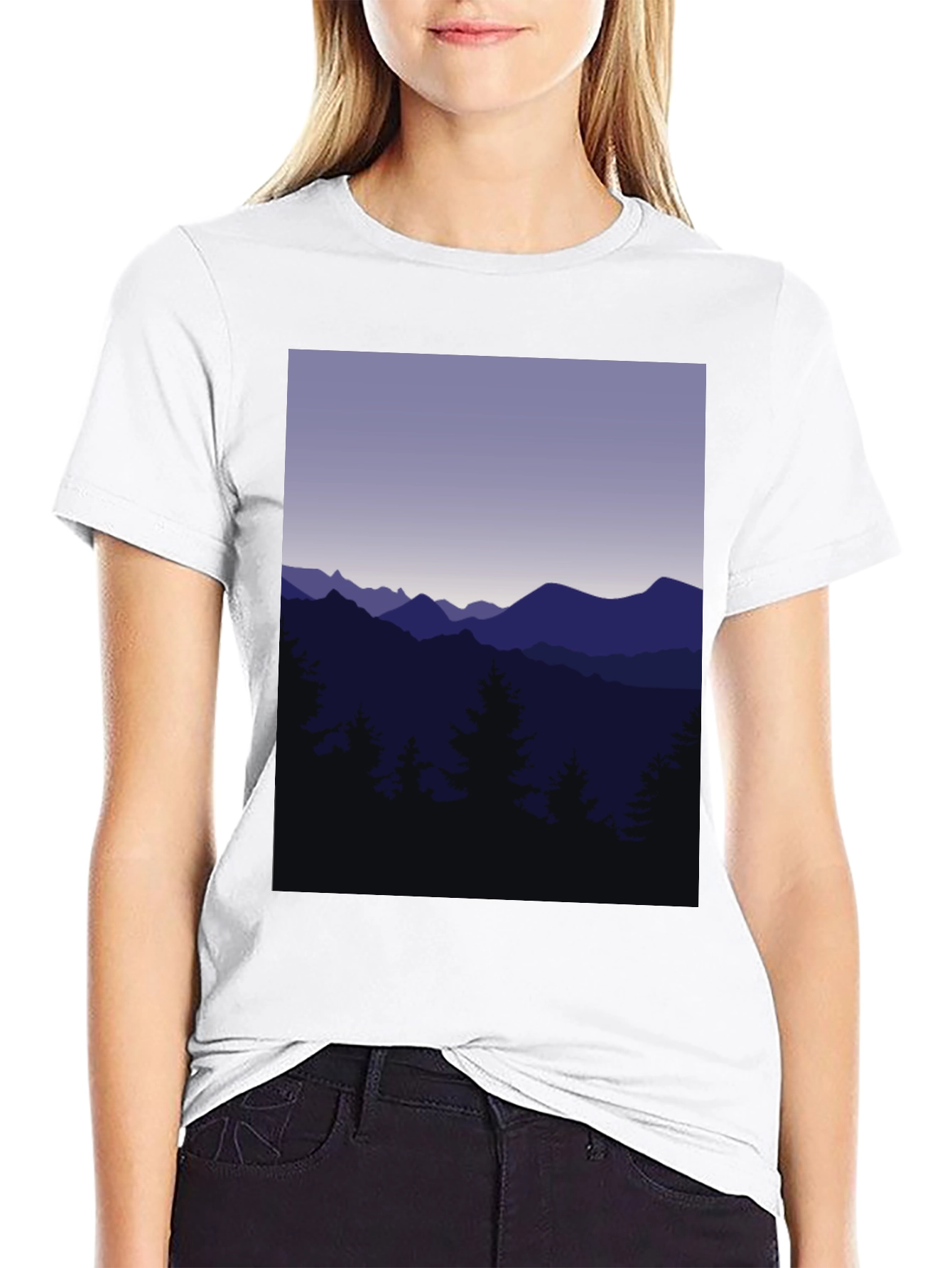 Mountain Range Graphic Tee - Black