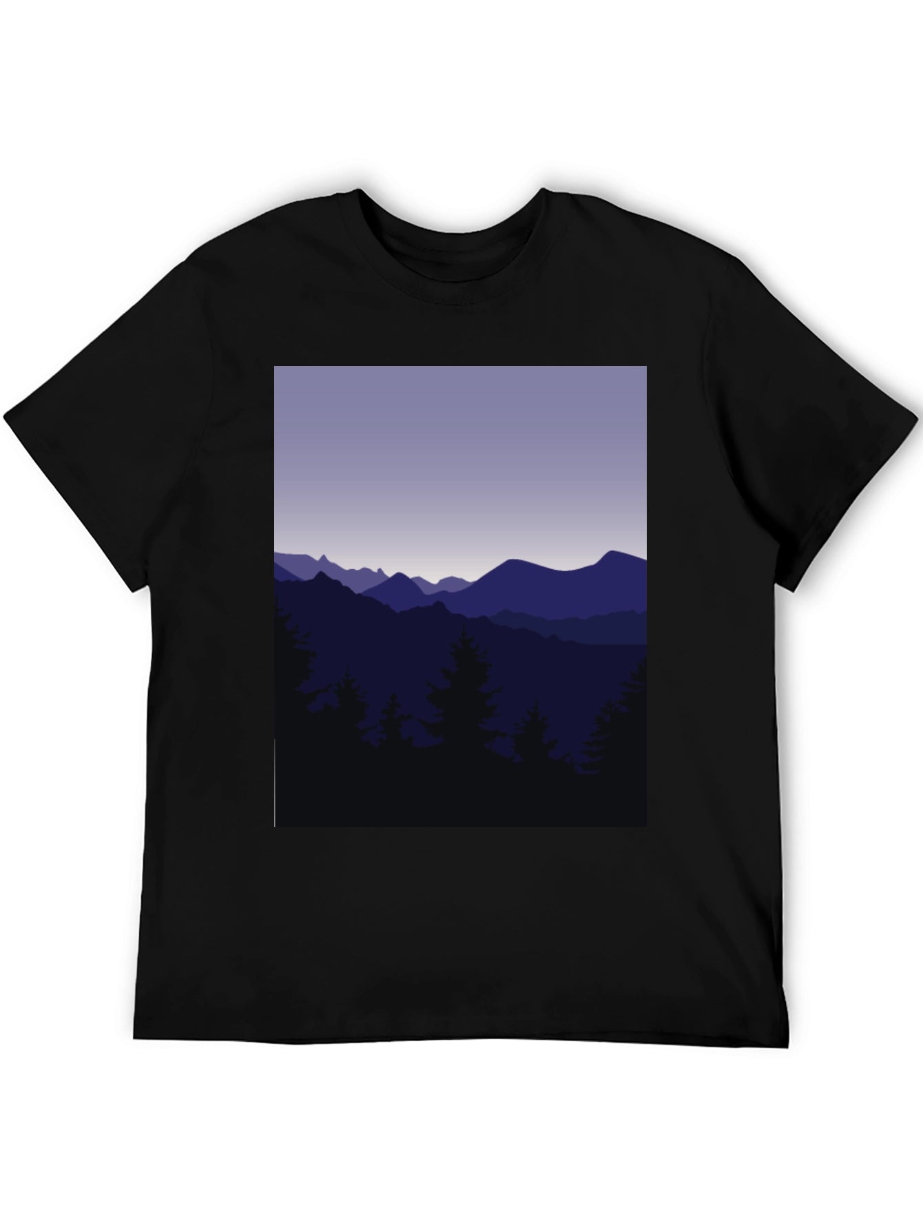 Mountain Range Graphic Tee - Black