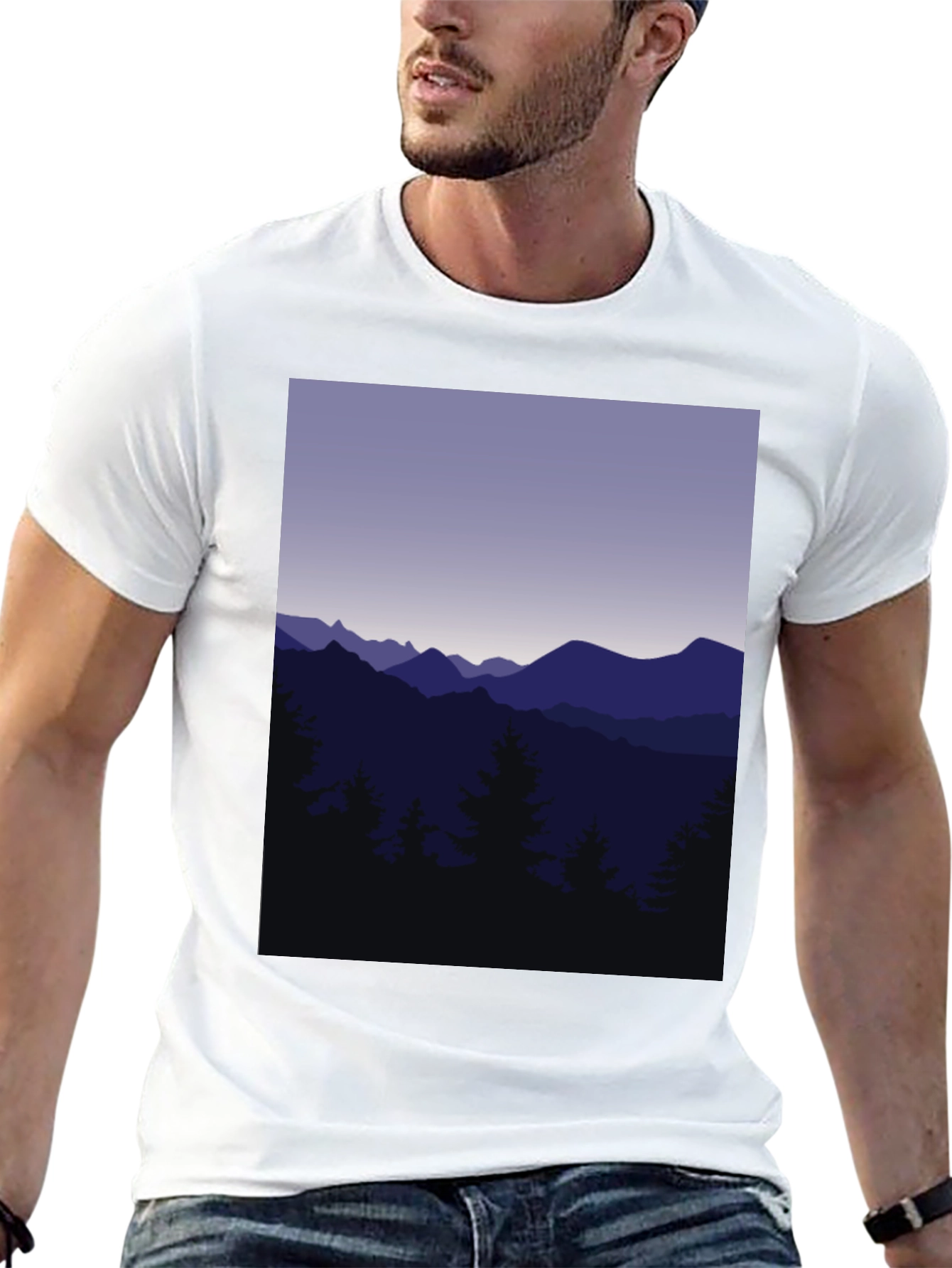 Mountain Range Graphic Tee - Black