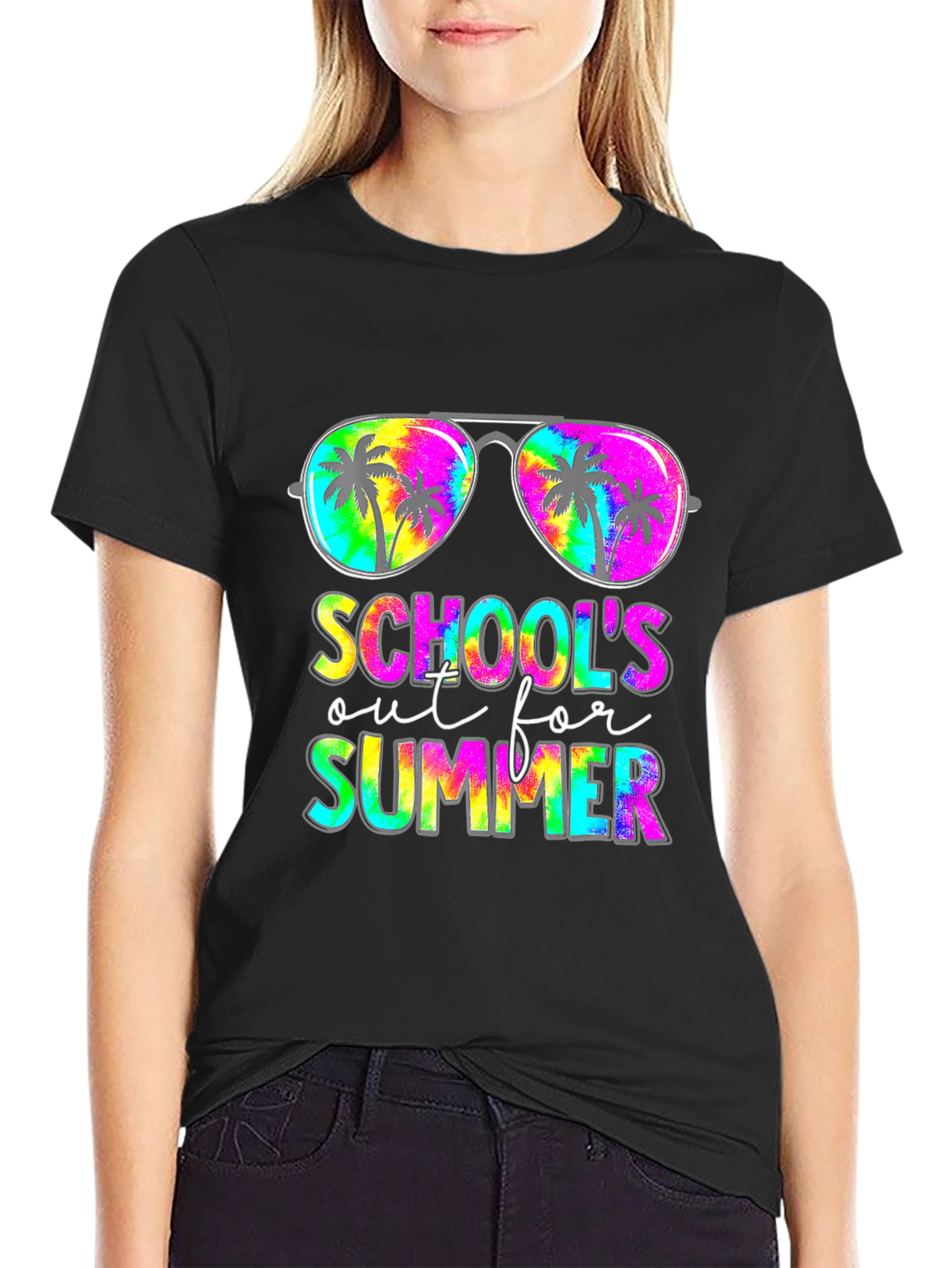 Schools Out For Summer Tie Dye Graphic Tee