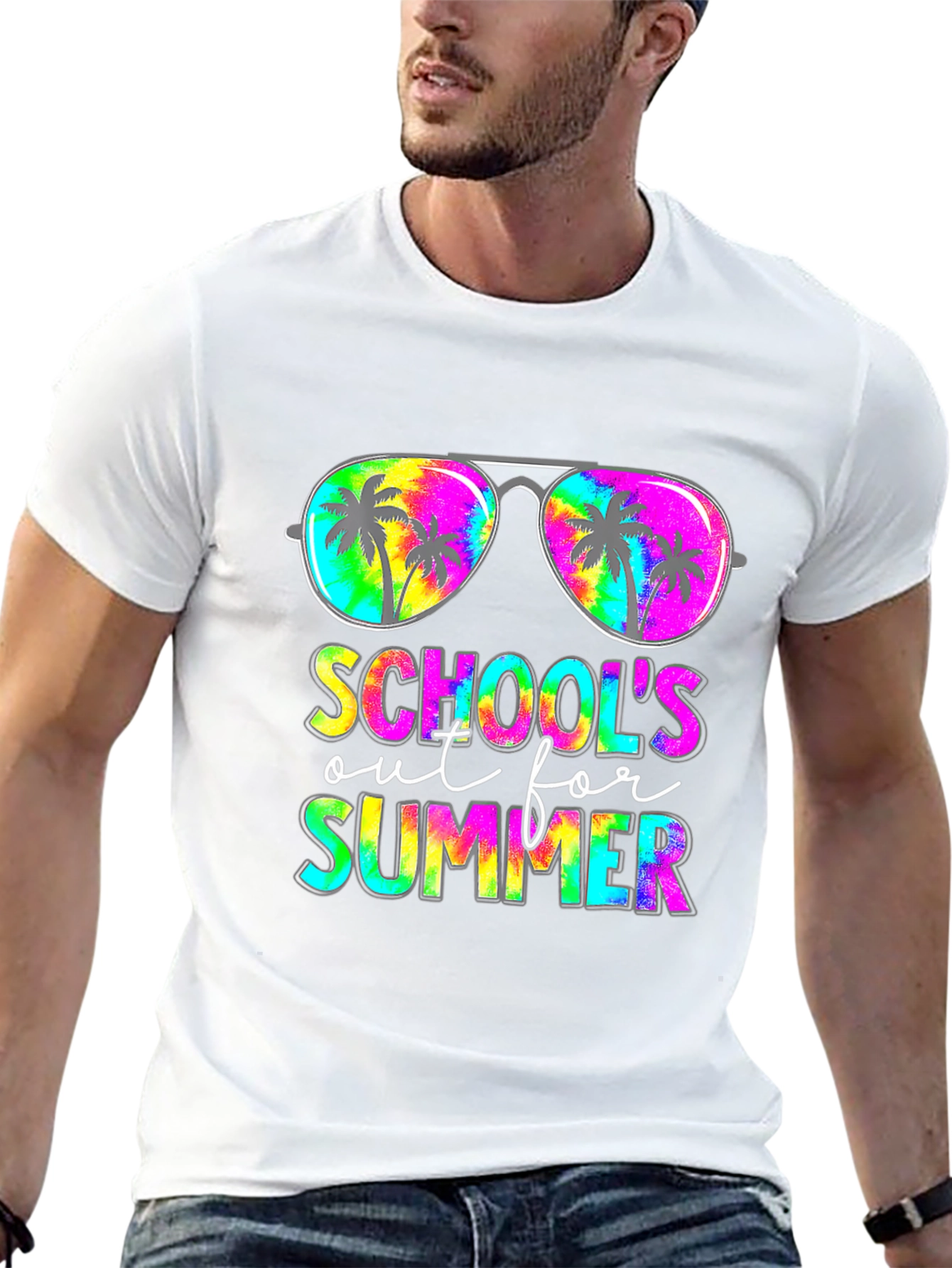 Schools Out For Summer Tie Dye Graphic Tee