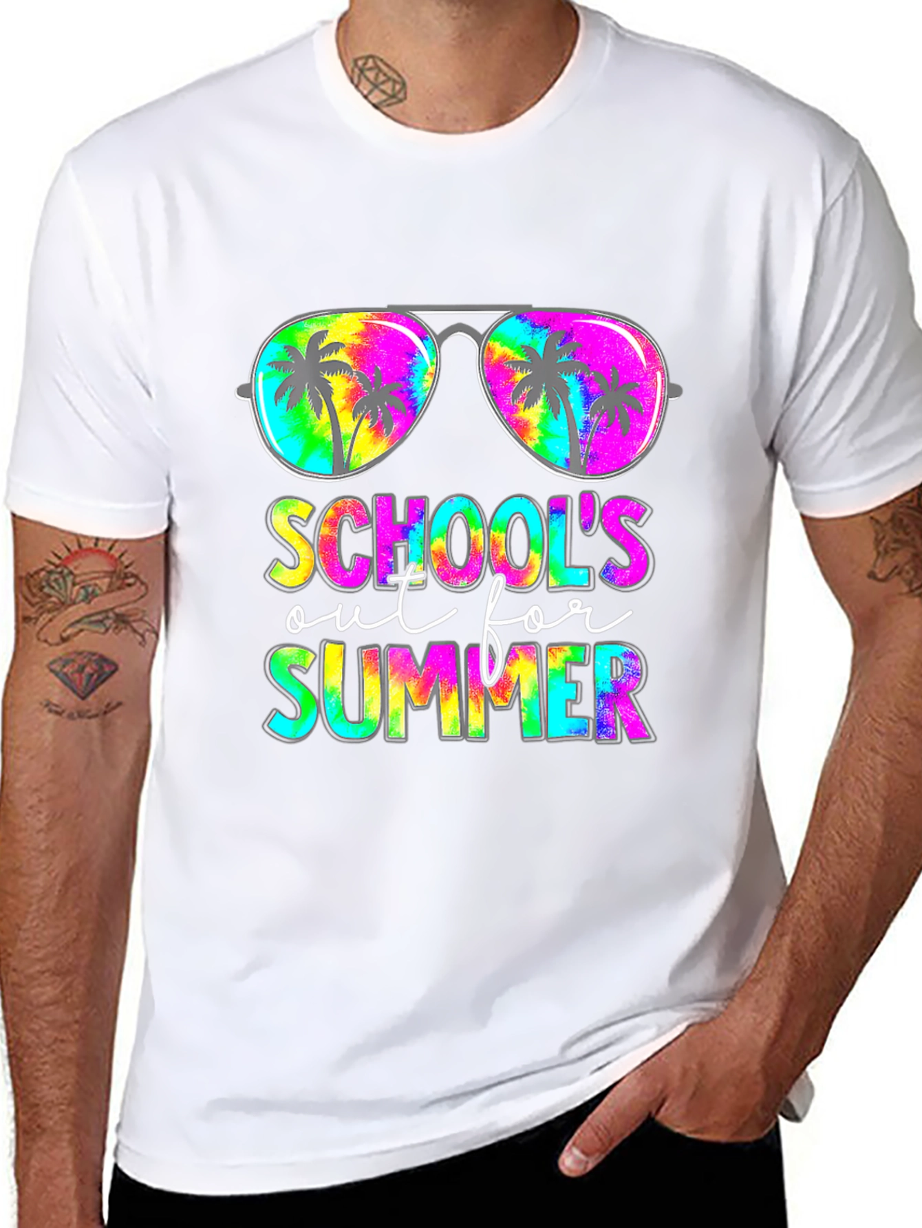 Schools Out For Summer Tie Dye Graphic Tee