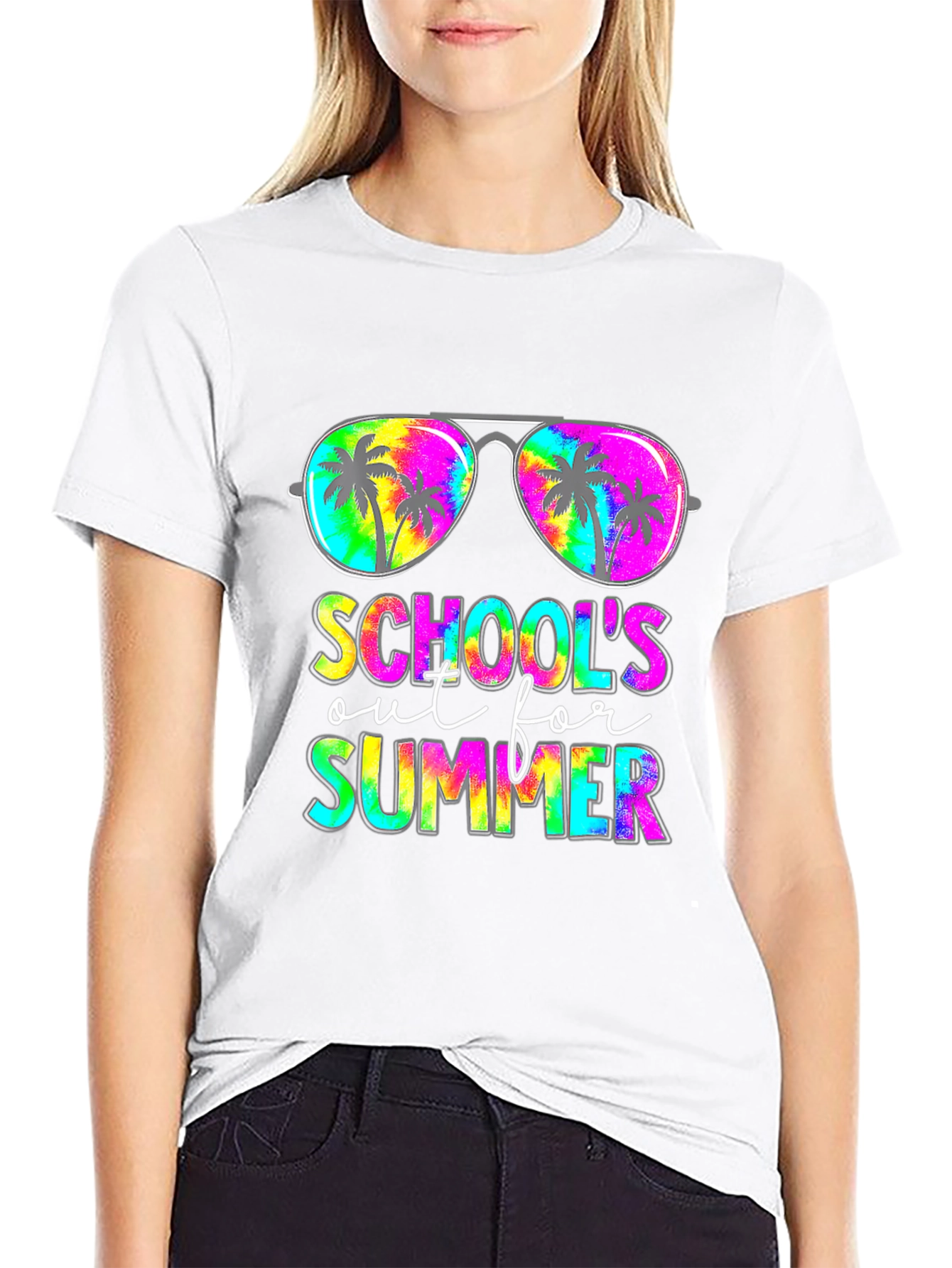 Schools Out For Summer Tie Dye Graphic Tee