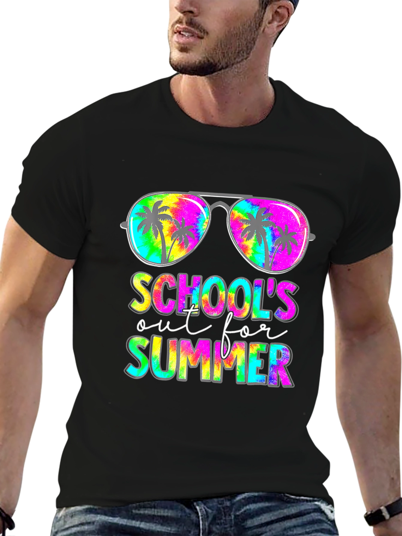 Schools Out For Summer Tie Dye Graphic Tee