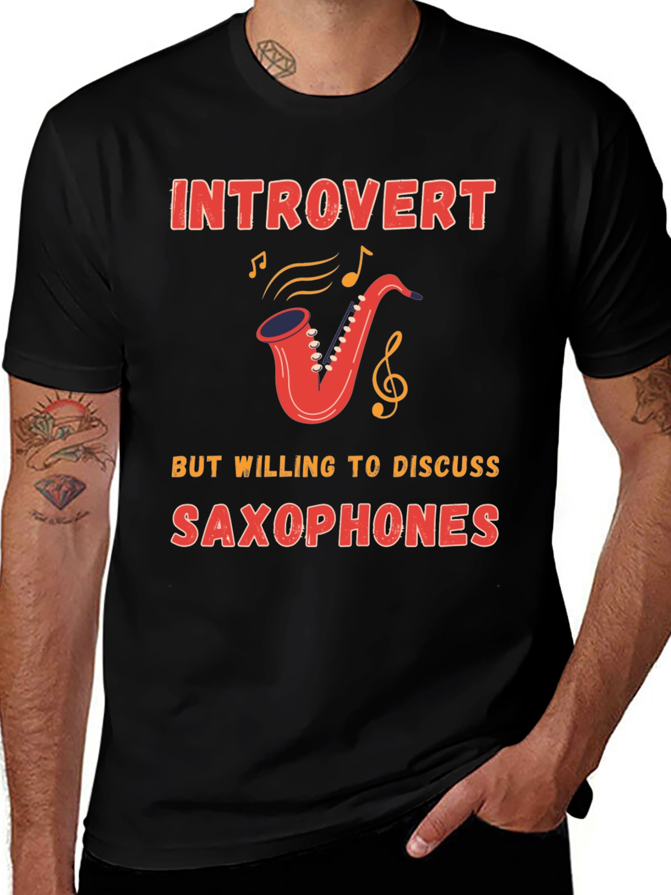 Introvert Saxophone T-Shirt - Musician Gift