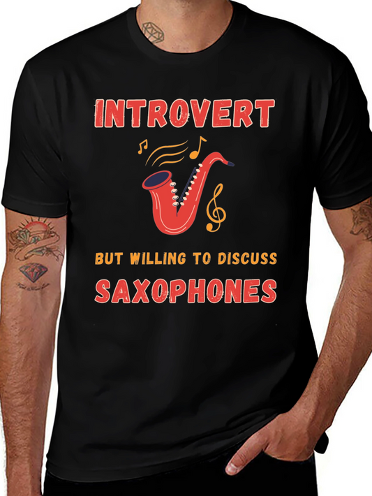 Introvert Saxophone T-Shirt - Musician Gift