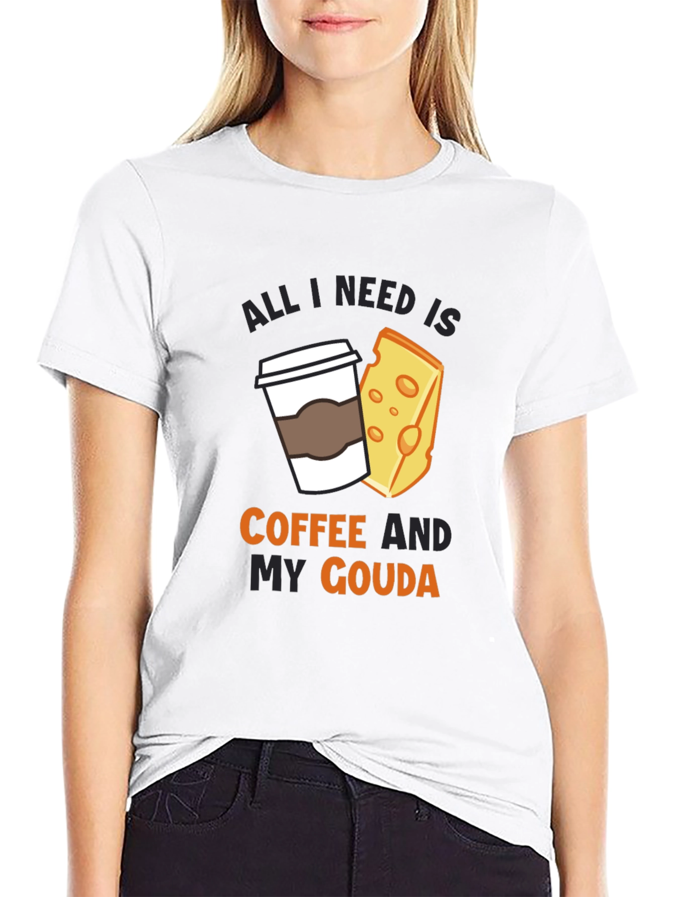 Coffee and Gouda T-Shirt - Funny Cheese Lover Tee