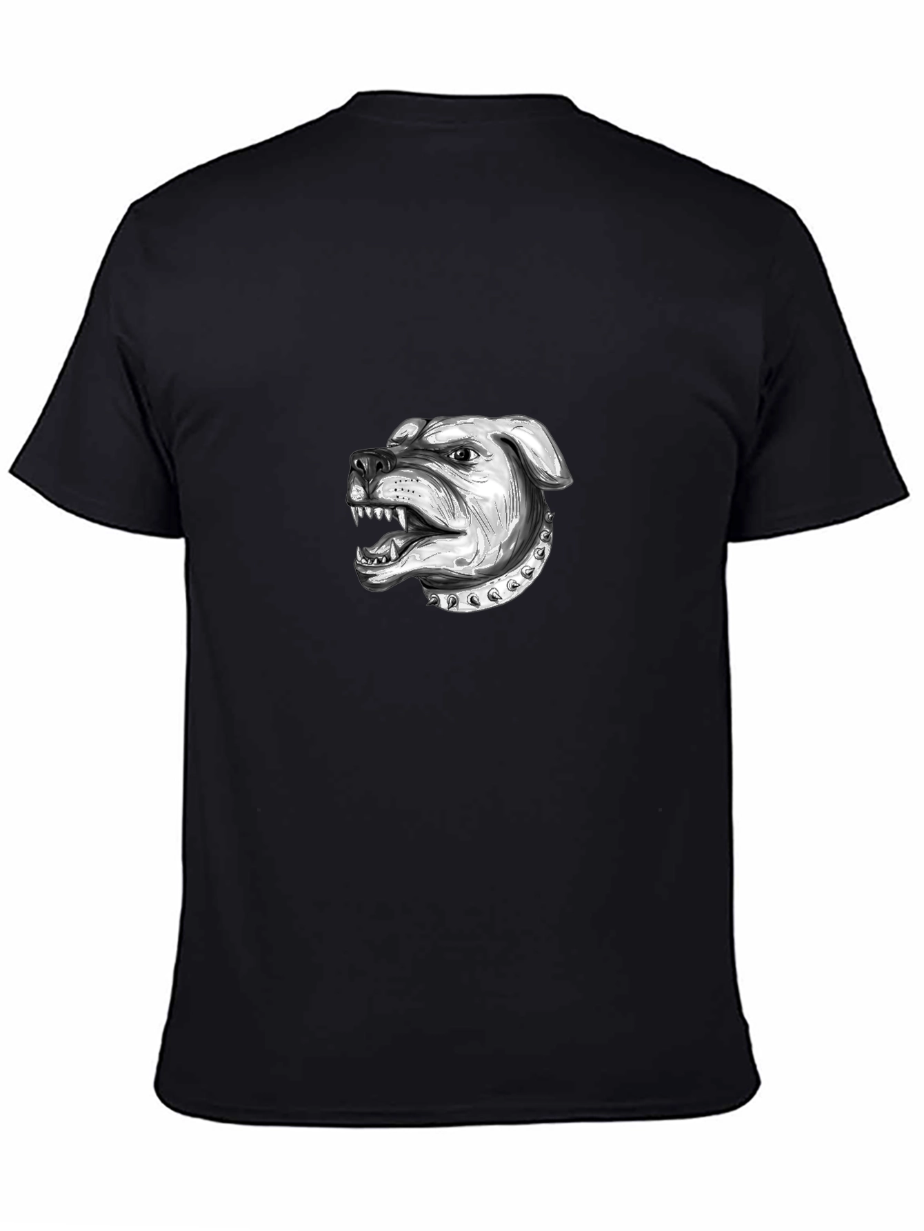 Mens Black T-Shirt with Bulldog Graphic
