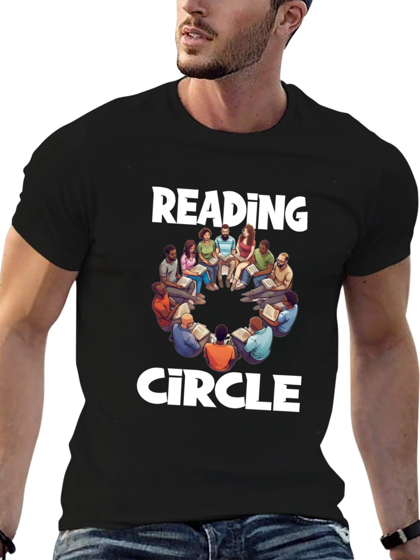 Reading Circle T-Shirt: Literary Group Design