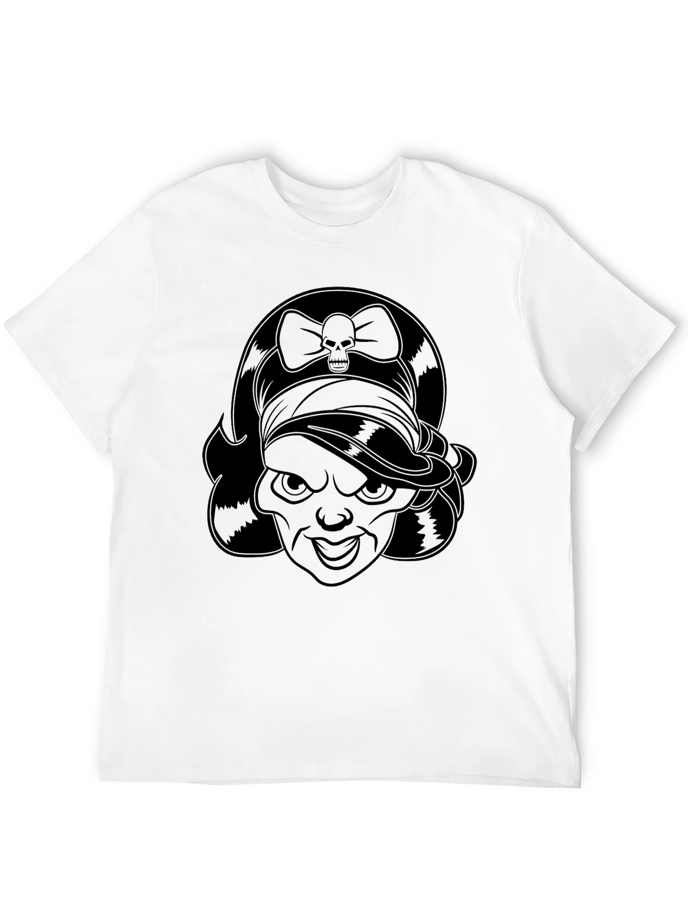 Skull Bow Pirate Girl Graphic Tee