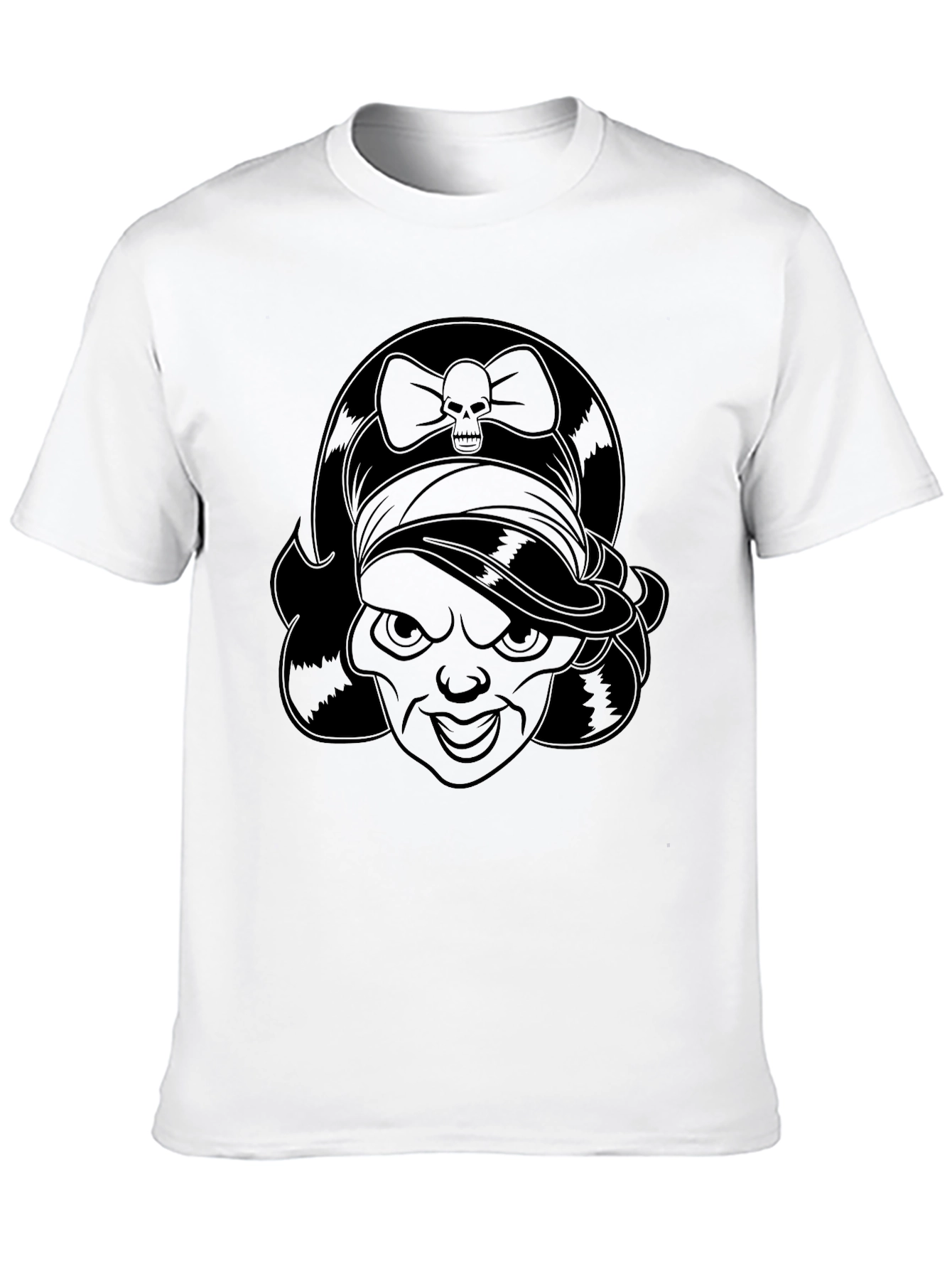 Skull Bow Pirate Girl Graphic Tee