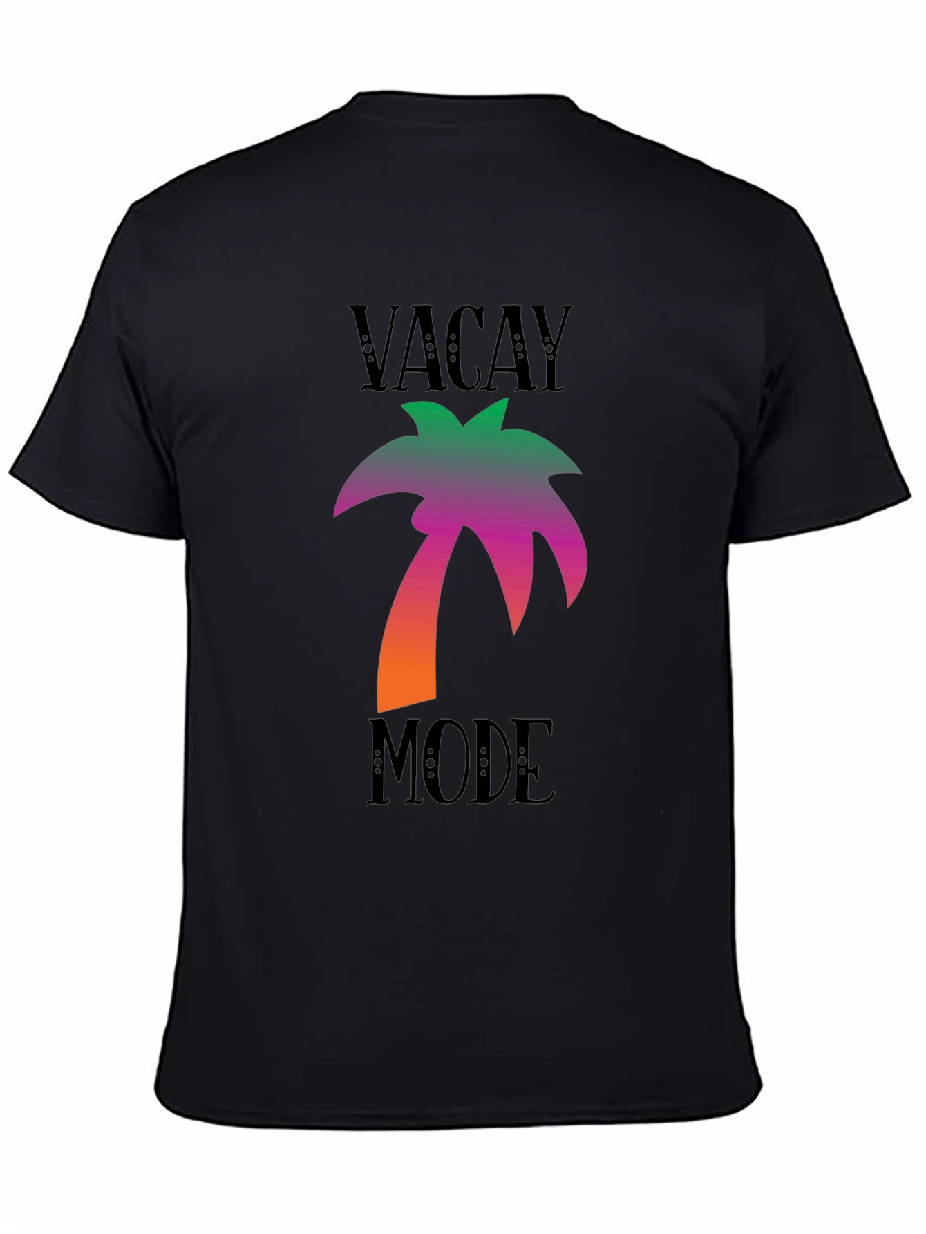 Vacay Mode Black Palm Tree Graphic Tee