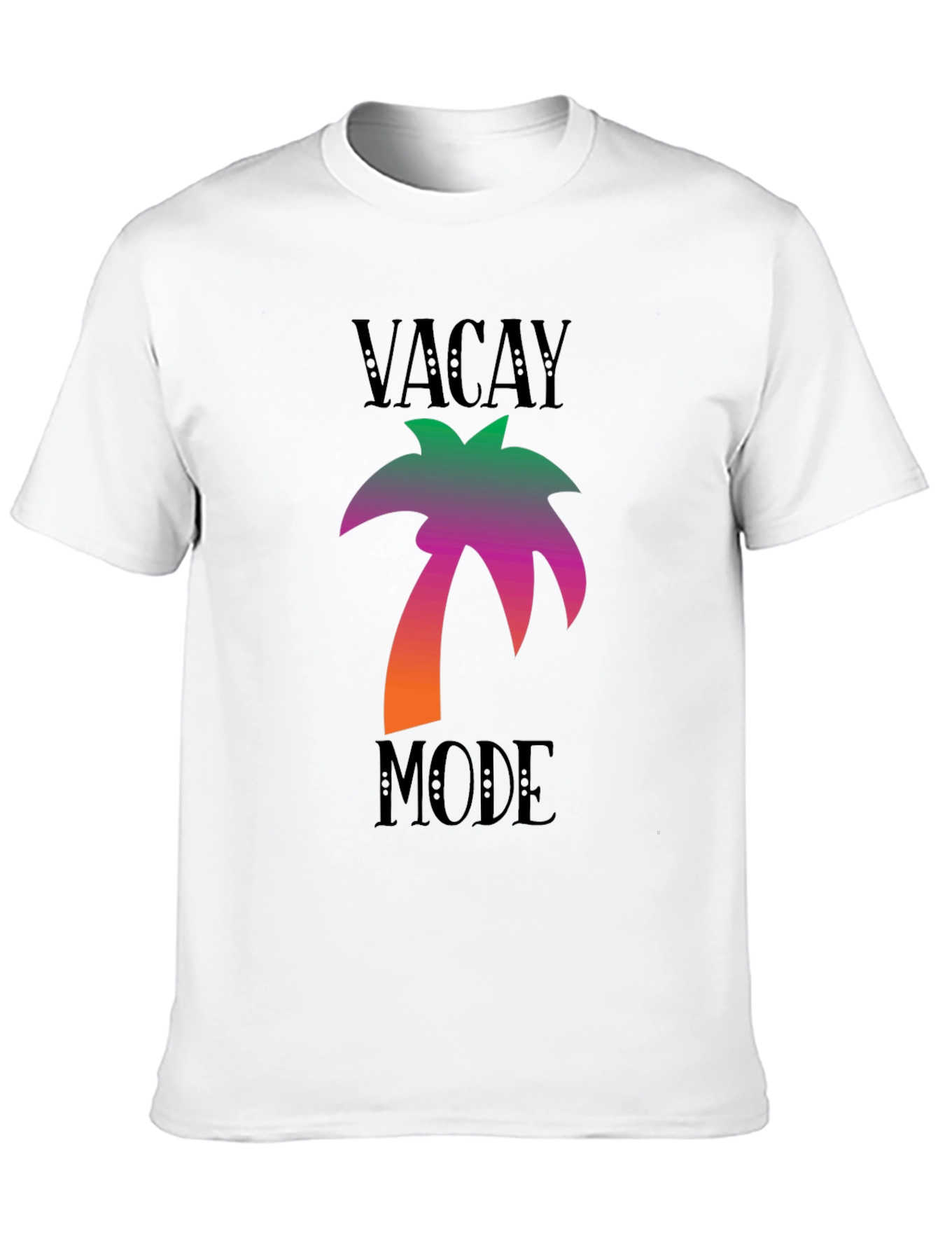 Vacay Mode Black Palm Tree Graphic Tee
