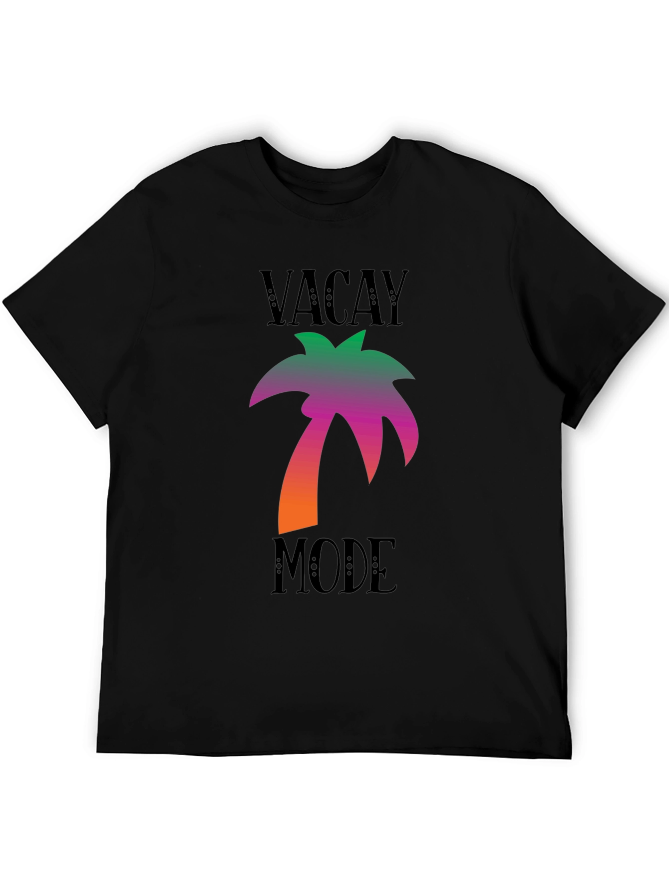 Vacay Mode Black Palm Tree Graphic Tee
