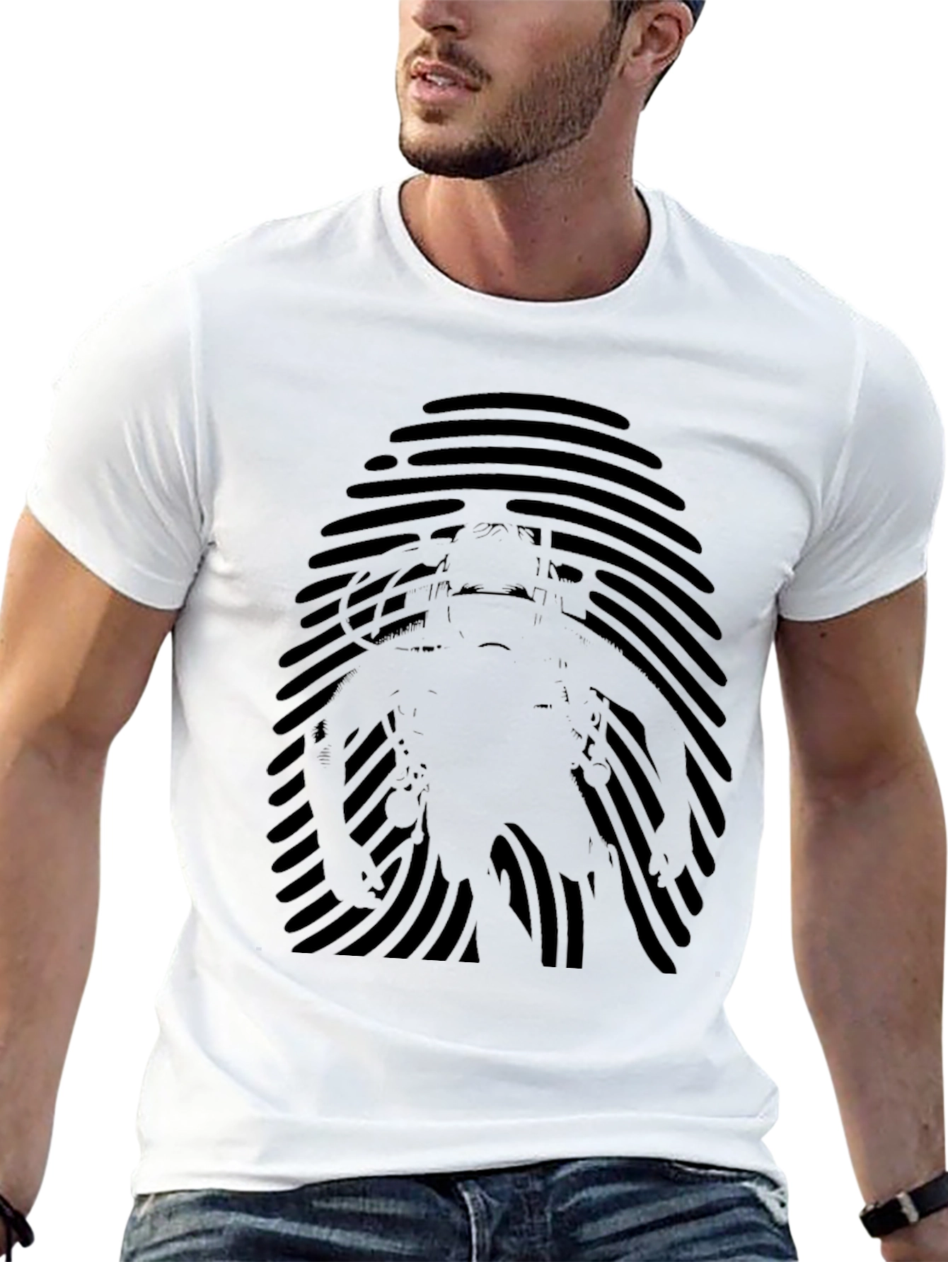 Astronaut Fingerprint Graphic T-Shirt