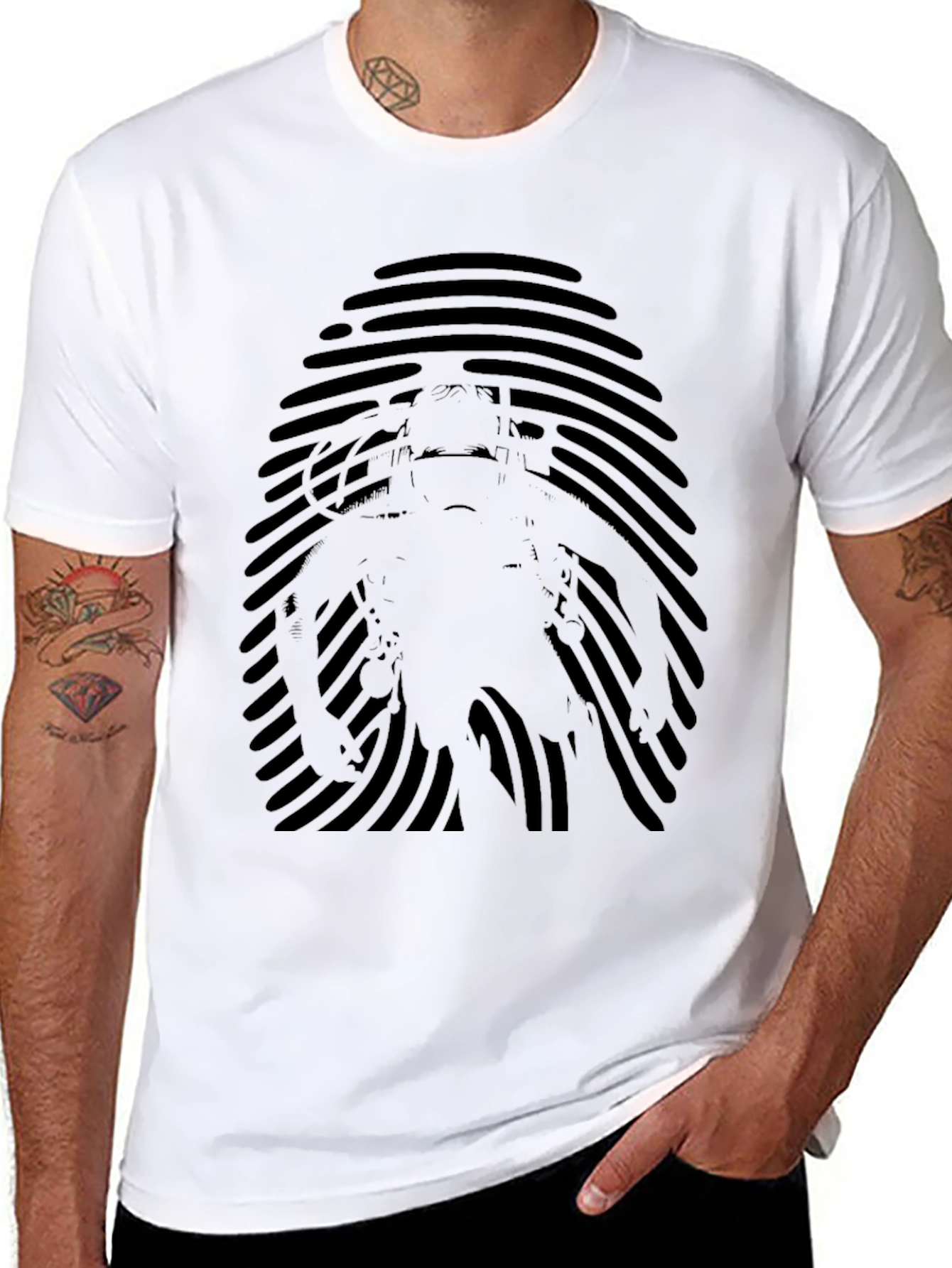 Astronaut Fingerprint Graphic T-Shirt