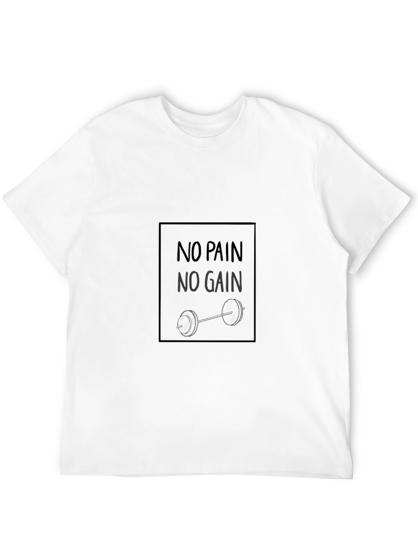 Motivational No Pain No Gain Black T-Shirt